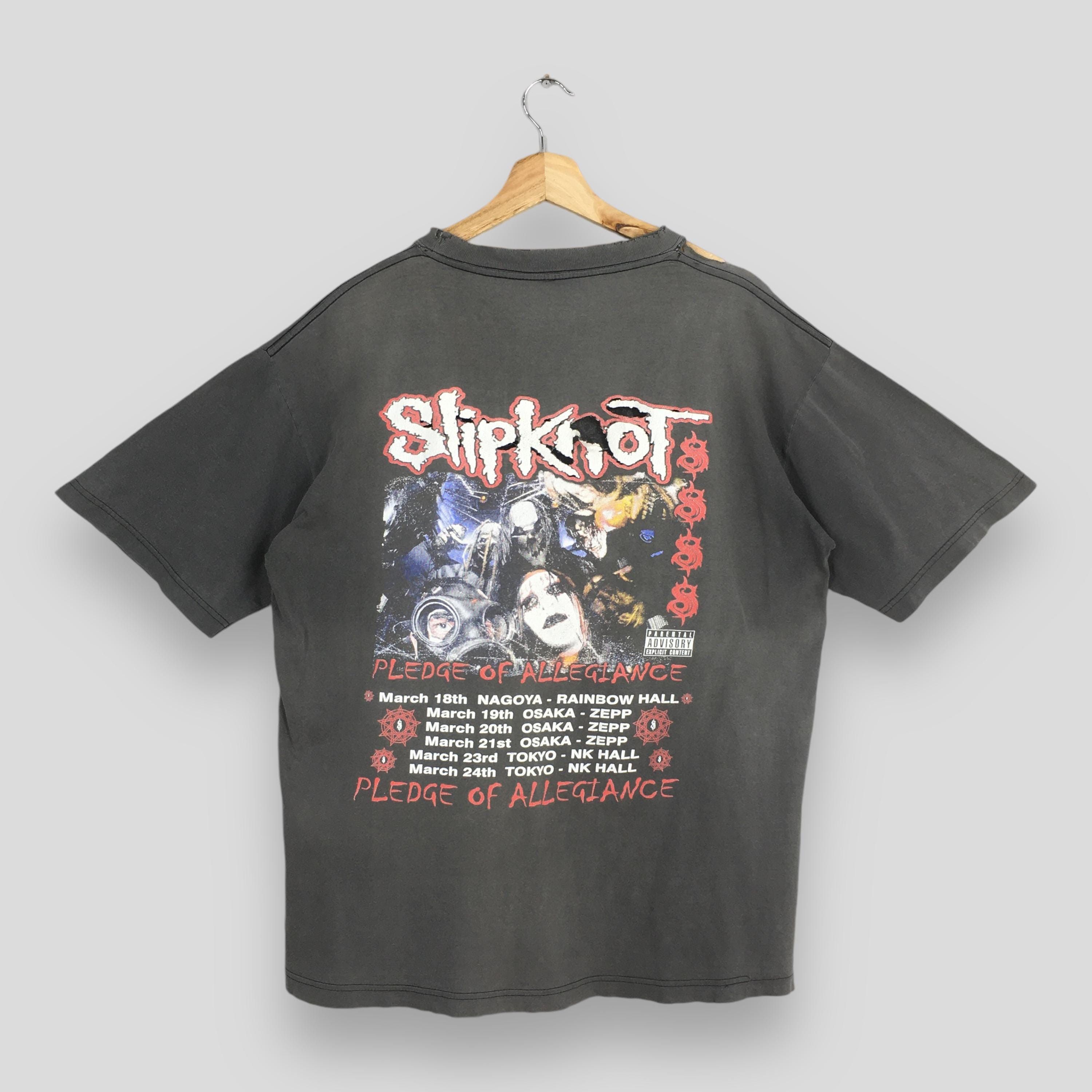 Band Tees × Slipknot 90s Distressed Slipknot Pledge of Allegiance Japan Tour Tee Size US L / EU 52-54 / 3 - 7 Thumbnail