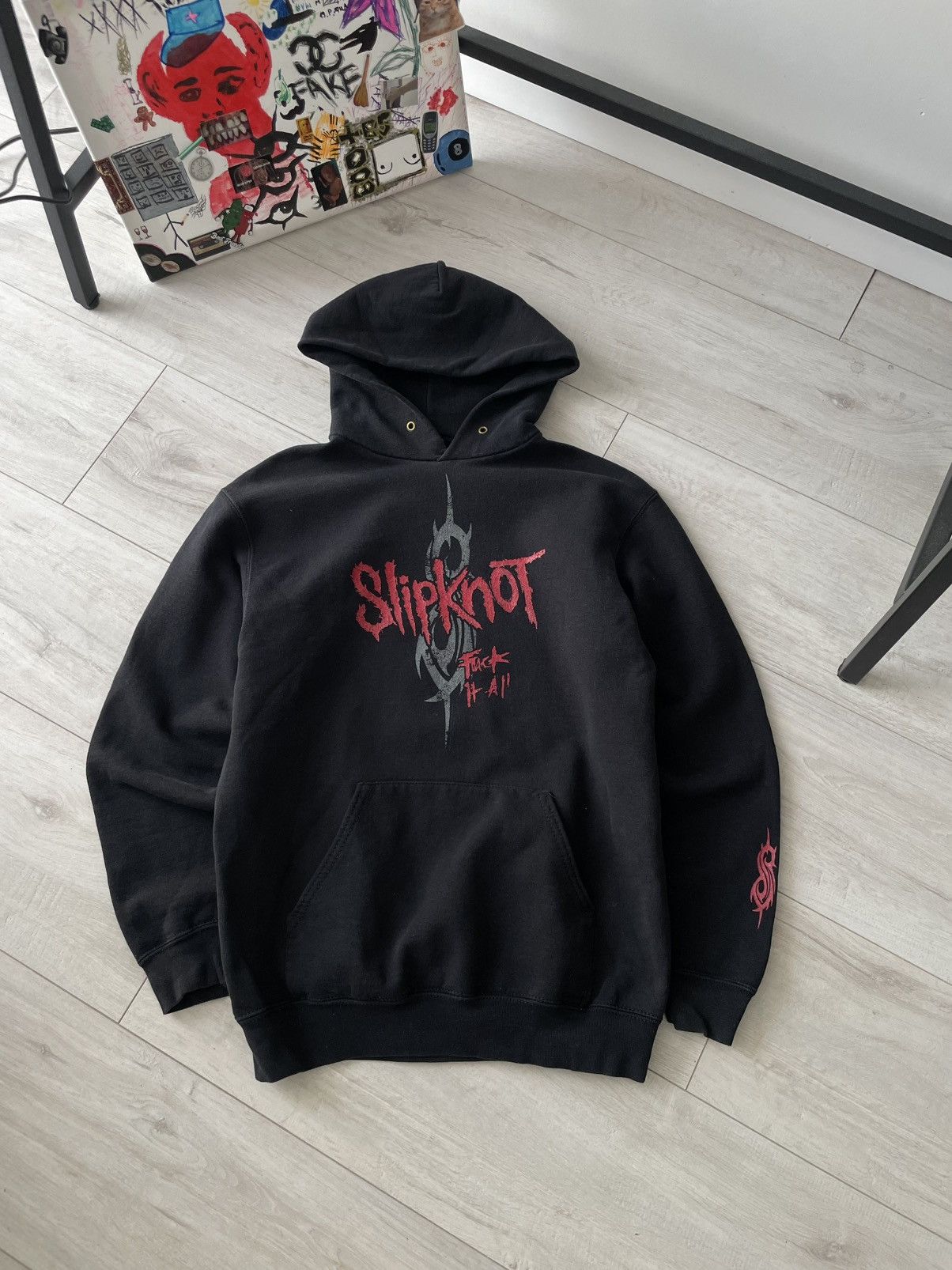 Band Tees Vintage 00's Slipknot Fuck Black Hoodie Band Size US S / EU 44-46 / 1 - 1 Thumbnail