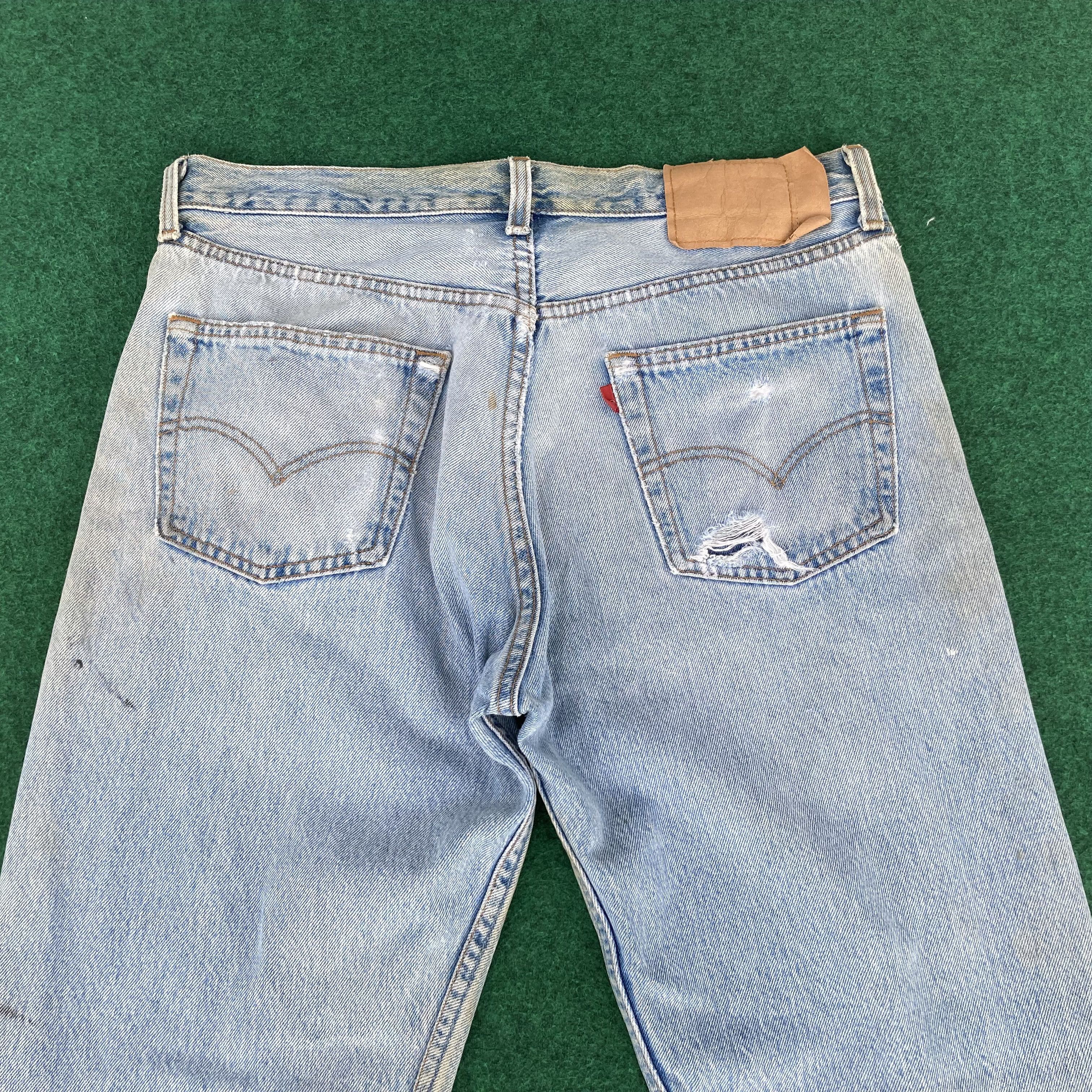 Levi's × Vintage Vtg Levis 501 Distressed Ripped Stains Sz 32 Jeans Size US 32 / EU 48 - 14 Thumbnail