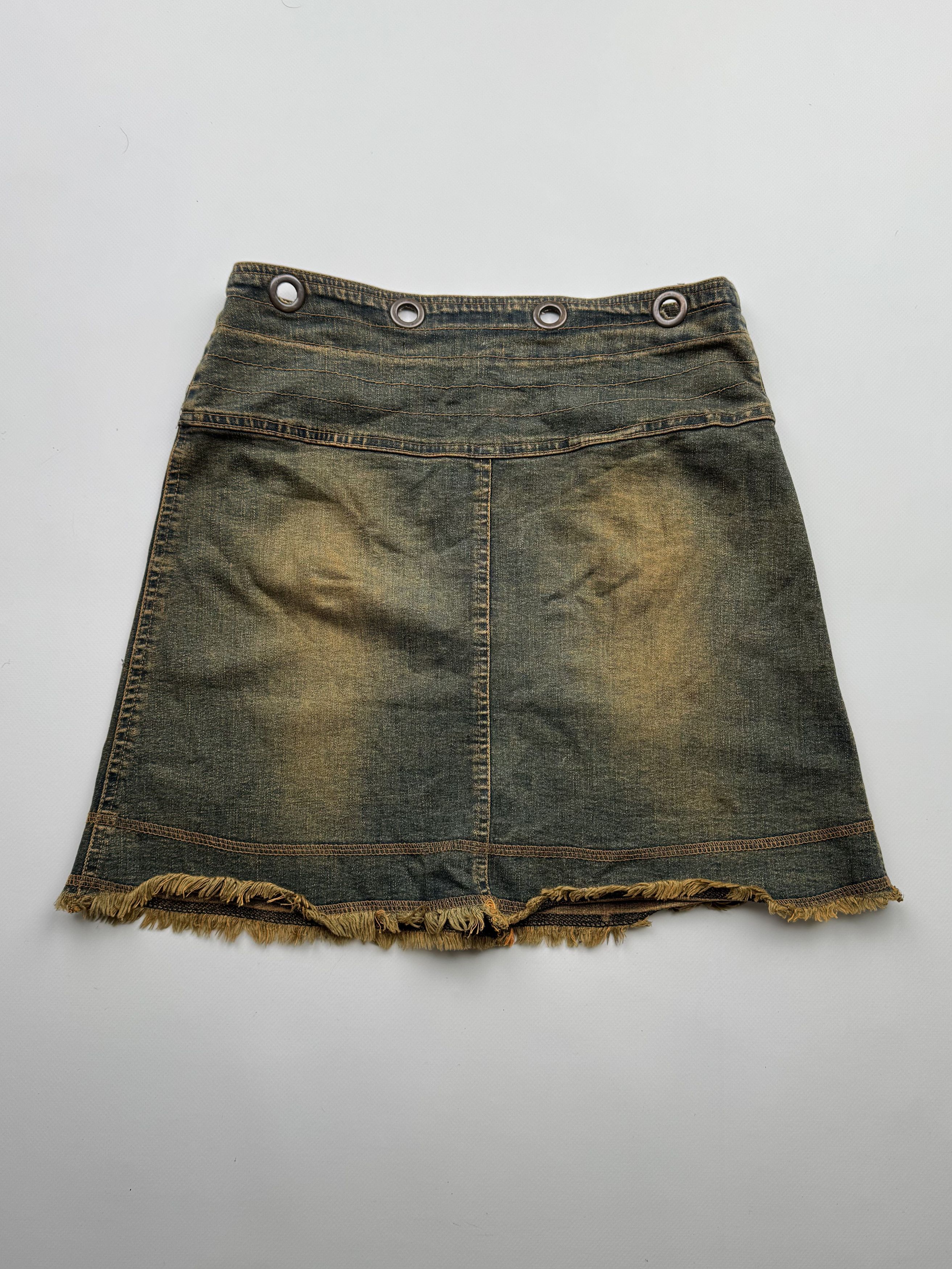 Vintage Vintage Faded Mini Skirt B163(V207)E2 Size 26" / US 2 / IT 38 - 8 Thumbnail