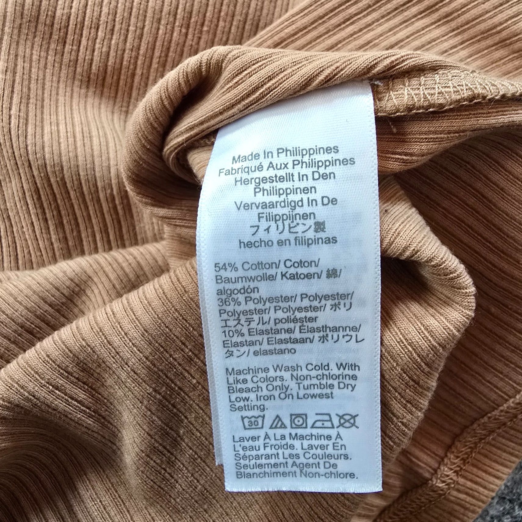 J.Crew J.CREW Top Womens Large Beige Ribbed Turtleneck Long Sleeve Blouse Casual Size L / US 10 / IT 46 - 7 Thumbnail