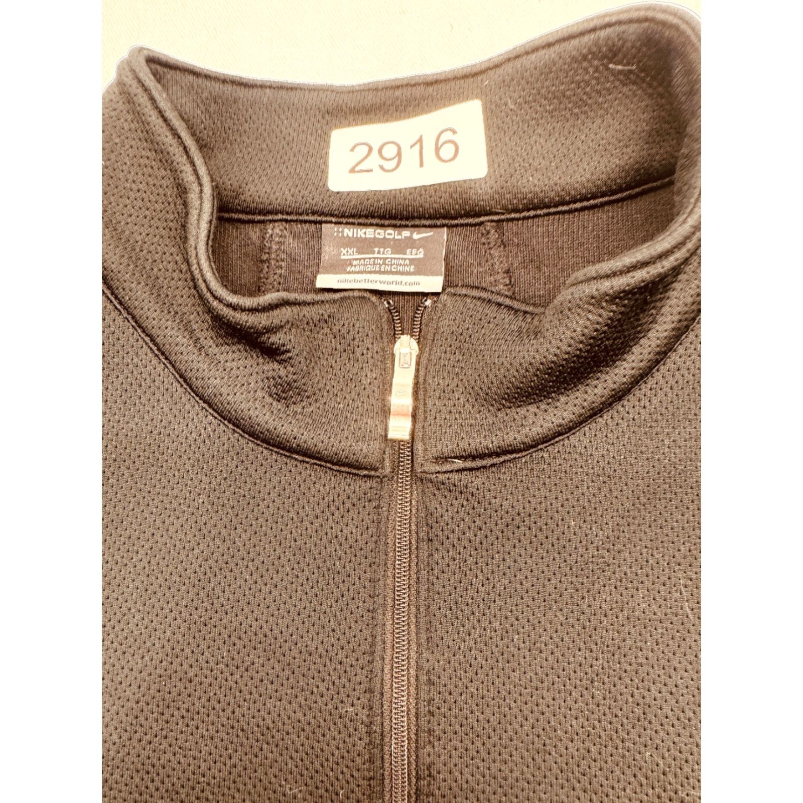 Nike Nike Golf Mens Sport Quarter-Zip Pullover 400099-10 Black 2XL Cotton Polyester Blended Fabric Long Sleeve Stand-Up Collar Zip - Golf Activewear Mens Size US XXL / EU 58 / 5 - 2 Thumbnail