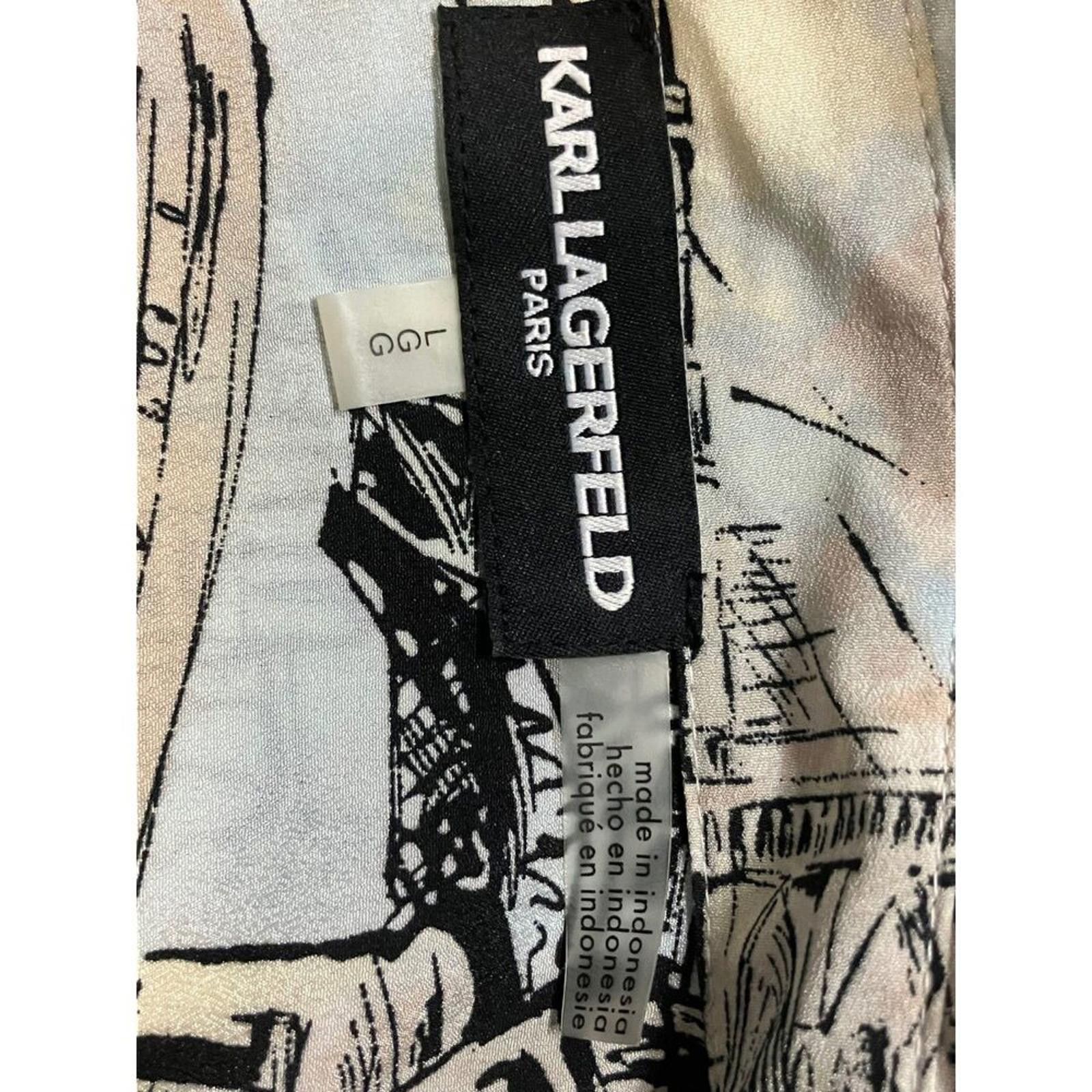 Karl Lagerfeld Karl Lagerfeld Paris Parisian Landmarks Print Blouse Size L Size L / US 10 / IT 46 - 9 Thumbnail