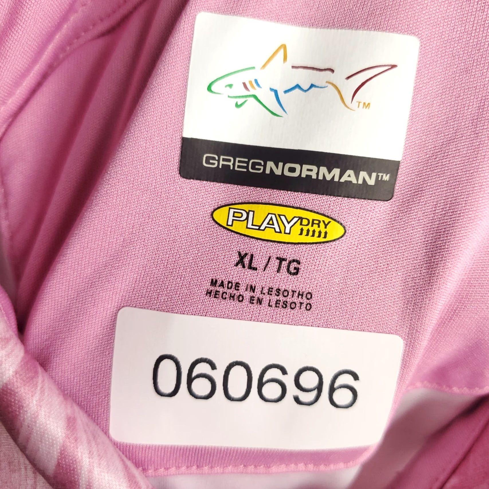 Vintage Greg Norman Polo Shirt Mens XL Pink Abstract Polo Shirt Short Sleeve Casual Golf Geometric Modern Preppy 90s? Size US XL / EU 56 / 4 - 7 Thumbnail