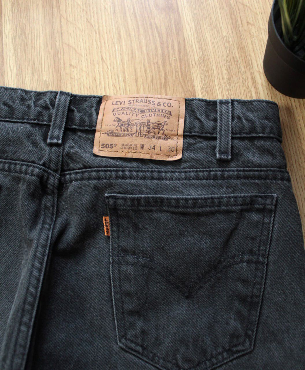 Levi's × Levi's Vintage Clothing × Vintage 🔥 90s LEVIS 505 Black 34x30 Denim Pants Jeans Regular Fit Size US 34 / EU 50 - 4 Thumbnail