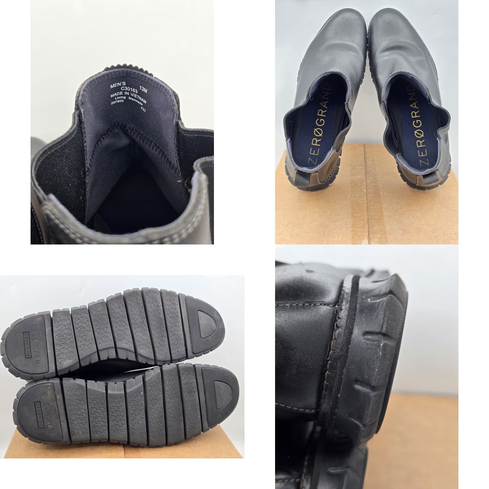 Cole Haan Cole Haan Mens ZeroGrand C30163 Black Waterproof Chelsea Boots Size 13 Size US 13 / EU 46 - 8 Thumbnail