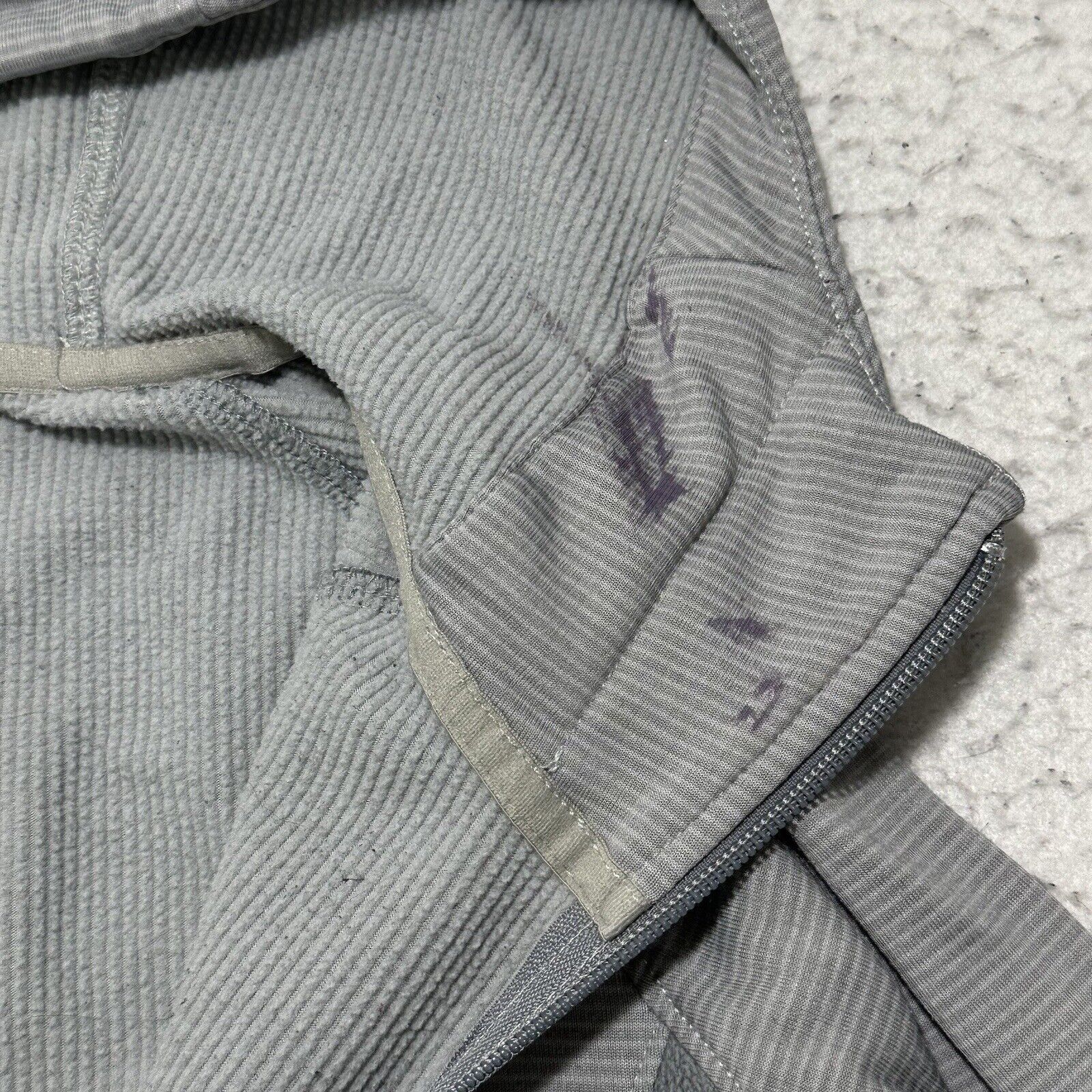 The North Face The North Face Medium Hoodie Fleece Gray Striped Sweatshirt Size M / US 6-8 / IT 42-44 - 6 Thumbnail
