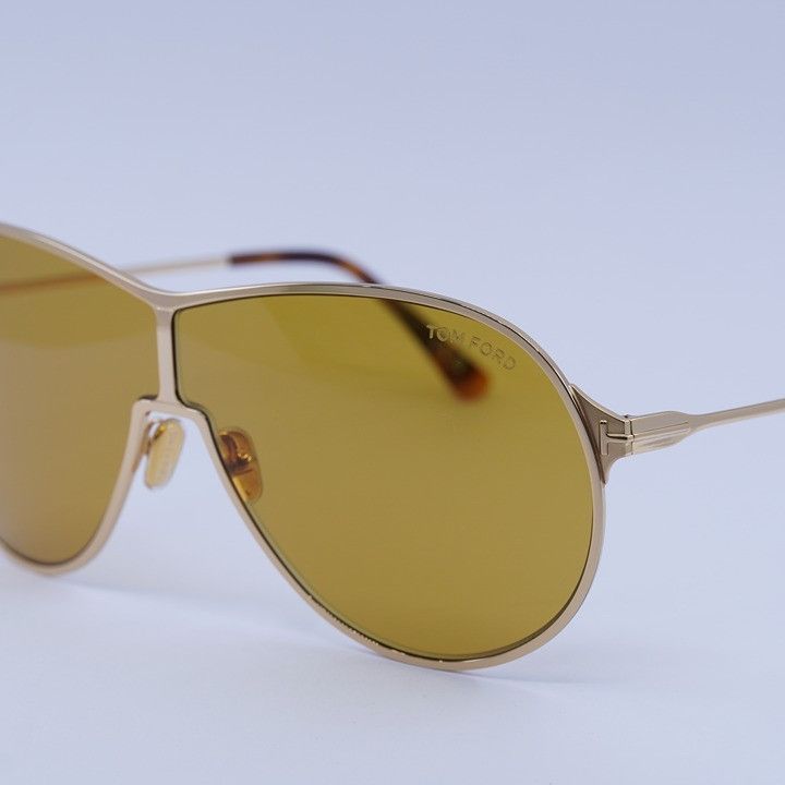 Tom Ford Tom Ford Gaia FT1174 30E Sunglasses Deep Gold Aviator Frame Size ONE SIZE - 9 Thumbnail