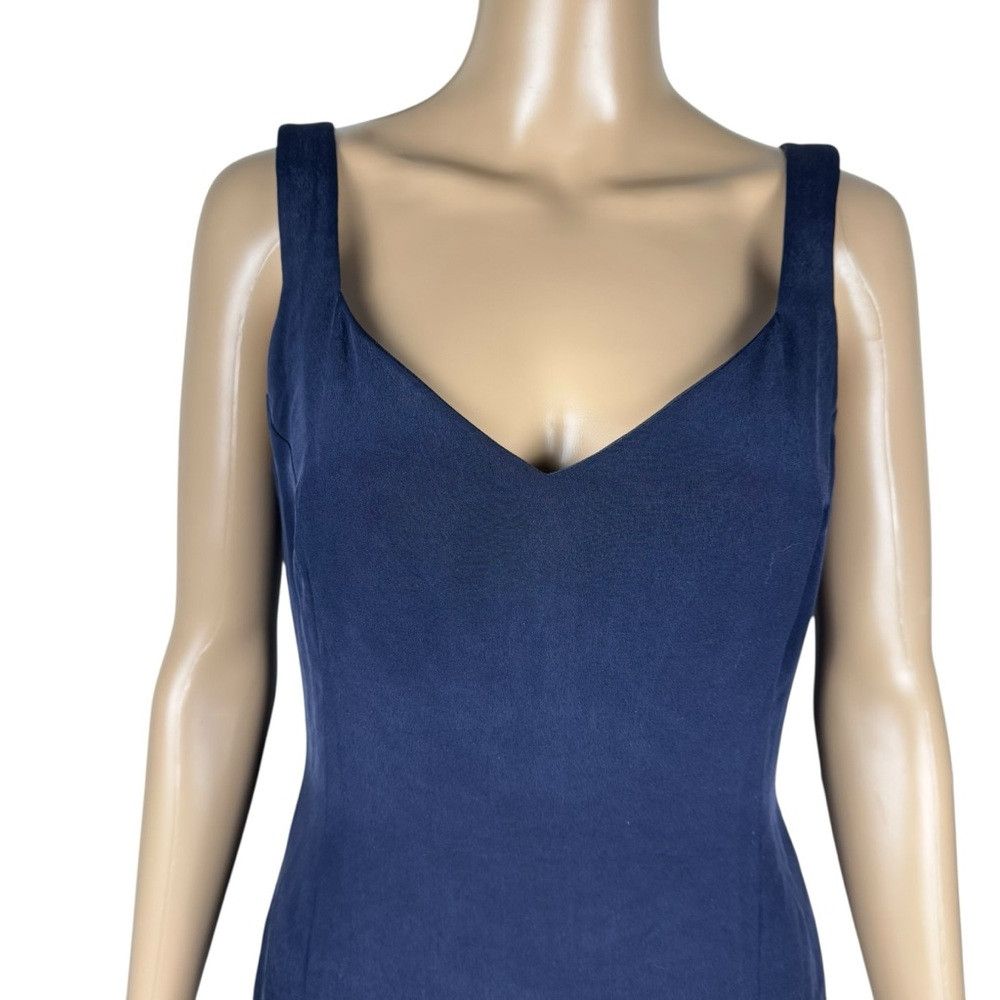 Other Dana Buchman 100% Silk Sleeveless Blue Sheath Dress Size 6 Size M / US 6-8 / IT 42-44 - 4 Thumbnail