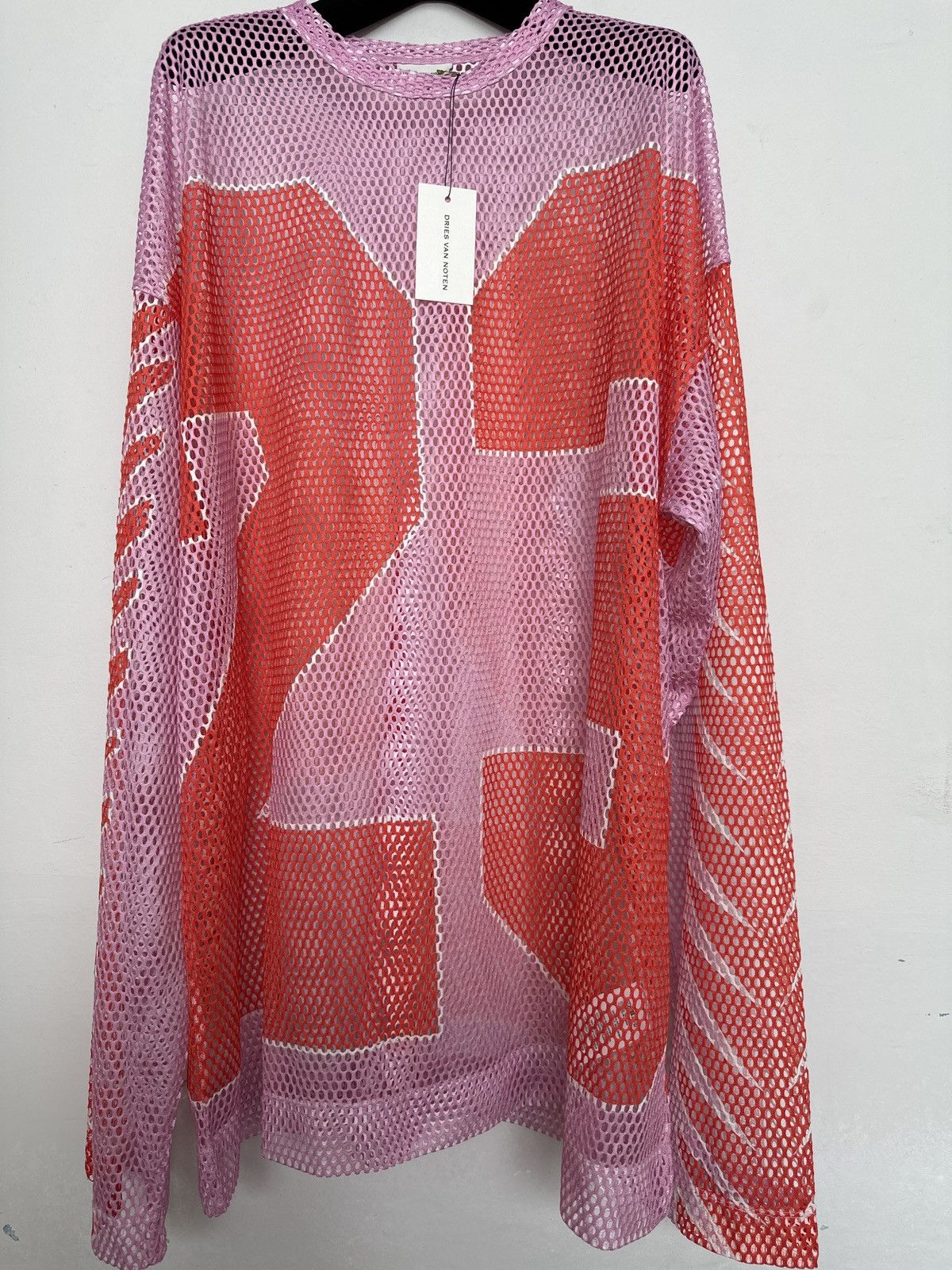 Dries Van Noten Dries Van Noten Oversized Hegland Mesh Jersey Size US L / EU 52-54 / 3 - 6 Thumbnail