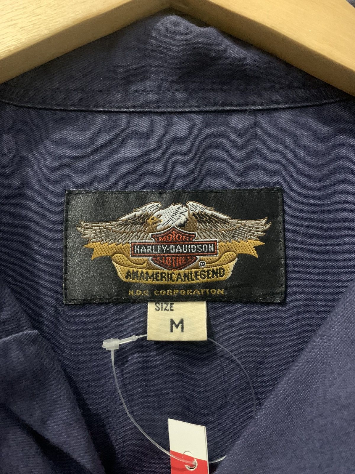 Harley Davidson Vintage 80's HARLEY DAVIDSON Bowling Shirt Size US M / EU 48-50 / 2 - 6 Thumbnail