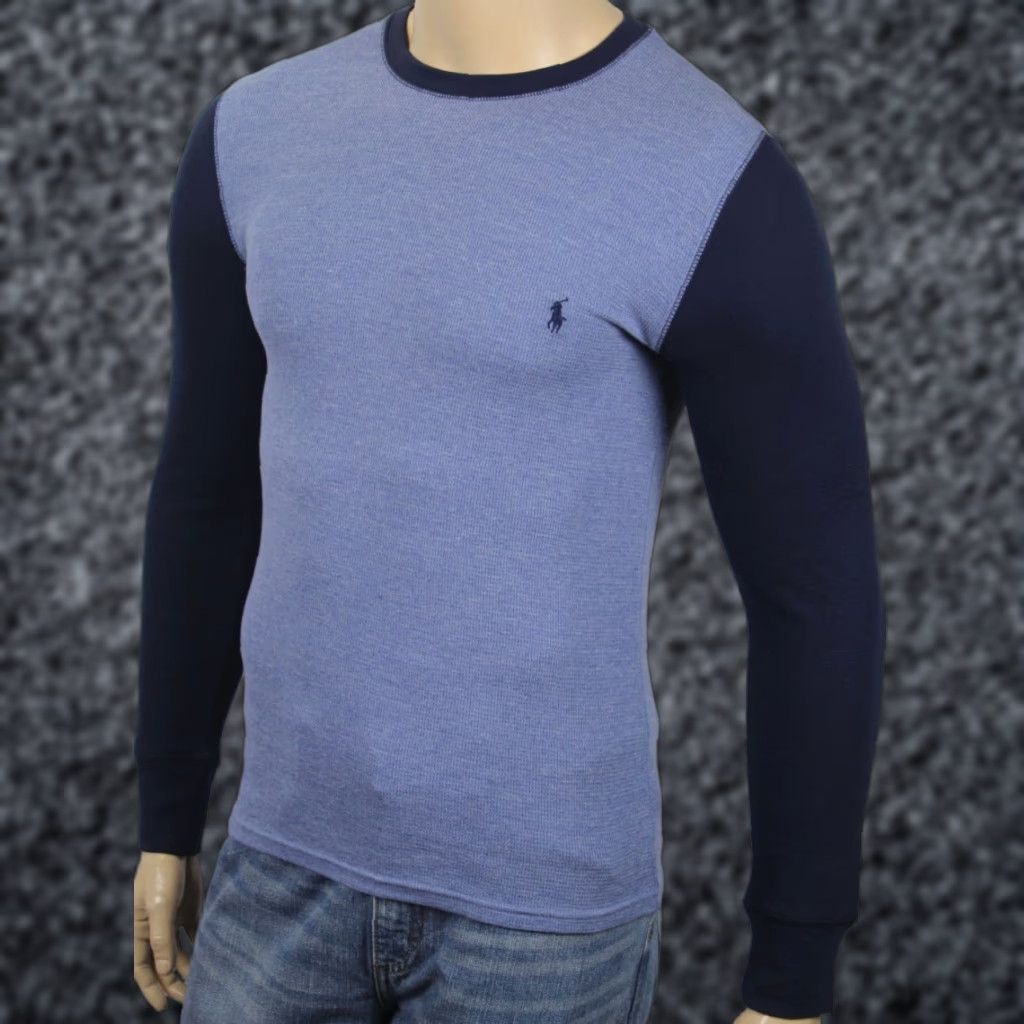 Polo Ralph Lauren Polo Ralph Lauren Blue Crewneck Waffle Thermal Sleep Shirt Navy Pony NWT Size US S / EU 44-46 / 1 - 1 Preview