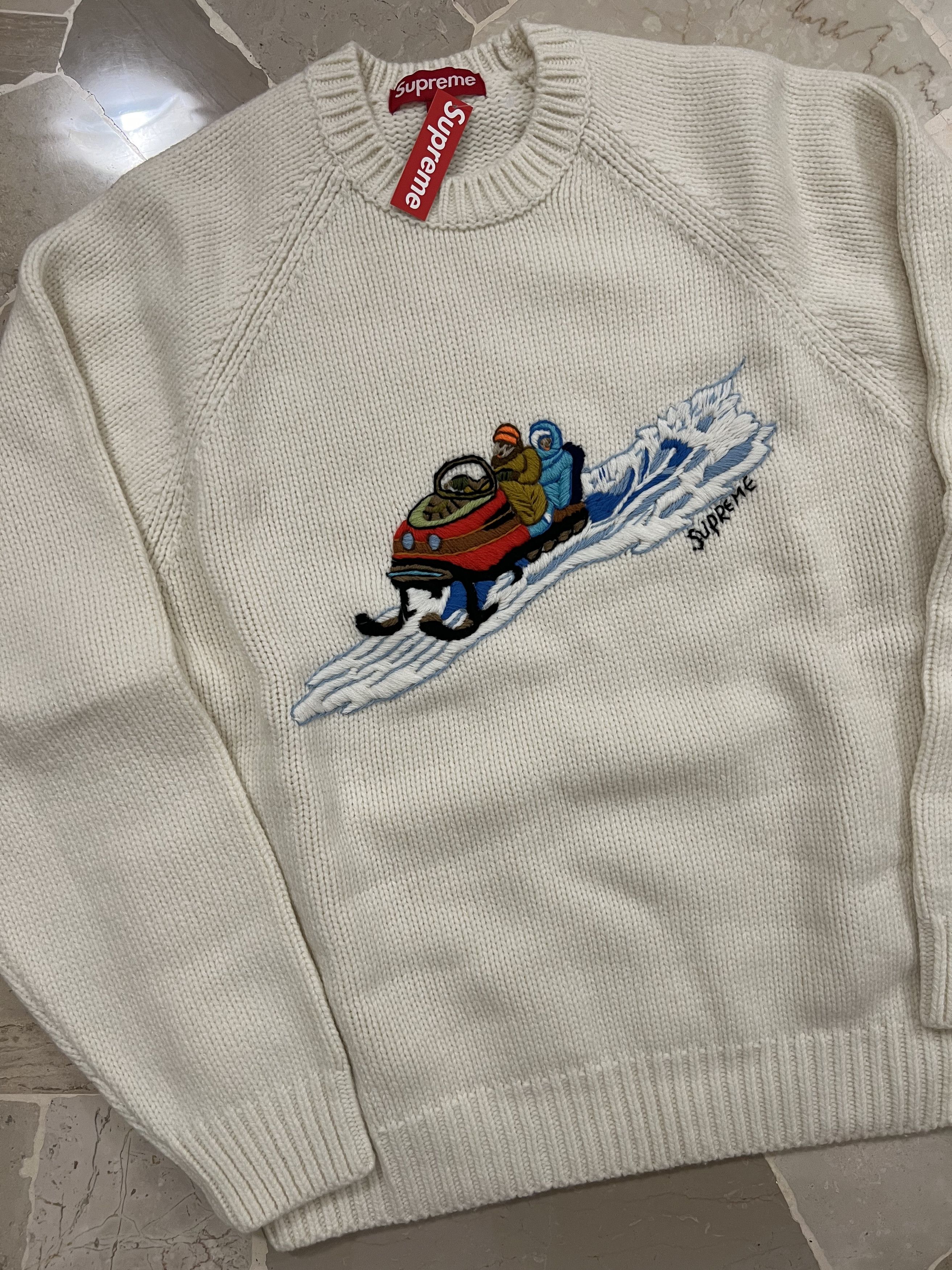 Supreme Supreme Snowmobile Sweater crewneck cross knit wear xmas Size US L / EU 52-54 / 3 - 5 Thumbnail