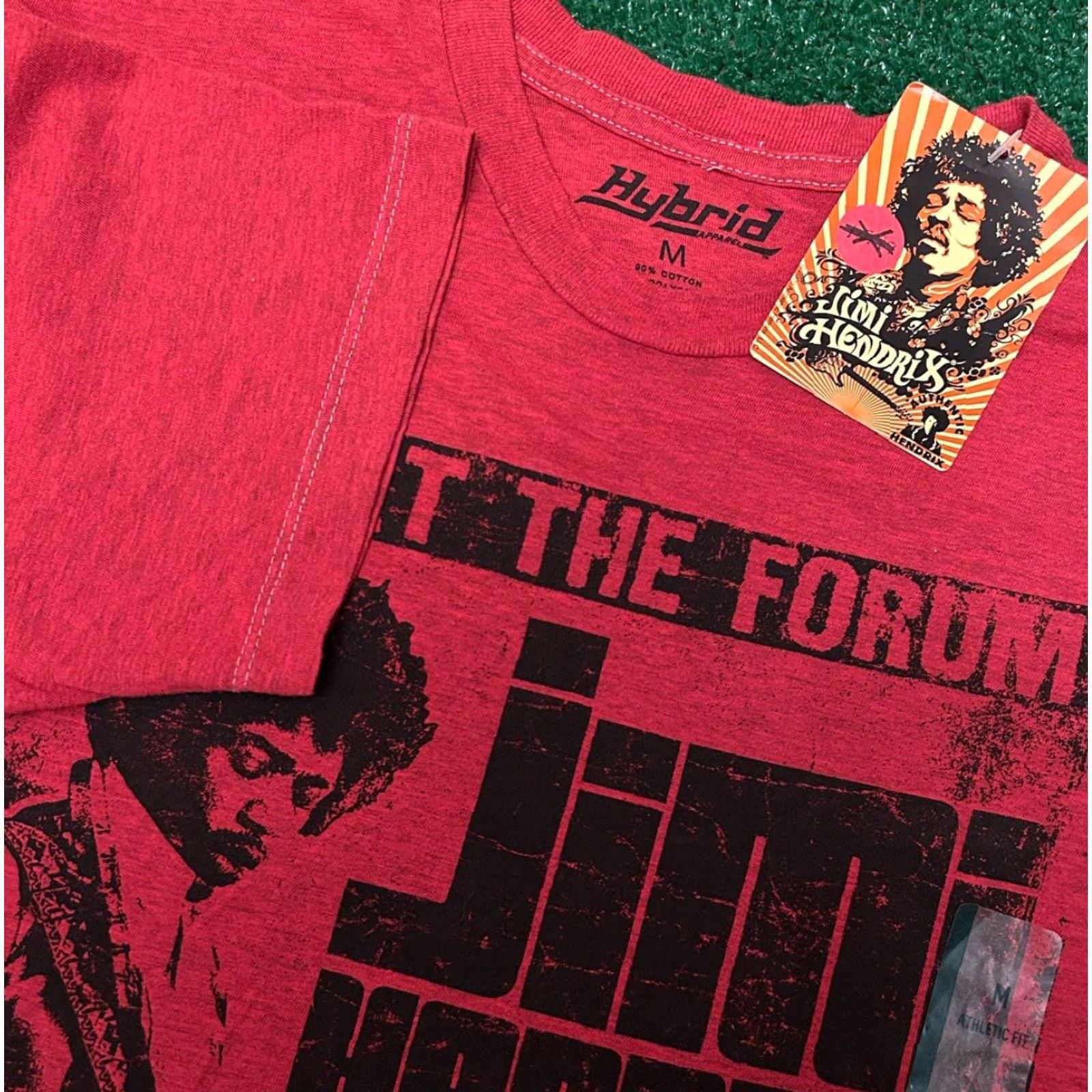 Vintage VINTAGE Jimi Hendrix Los Angeles Forum Band Tee Retro Hybrid Shirt Mens Size M Red 2000s Music Rock NWT Mens Size US M / EU 48-50 / 2 - 3 Thumbnail