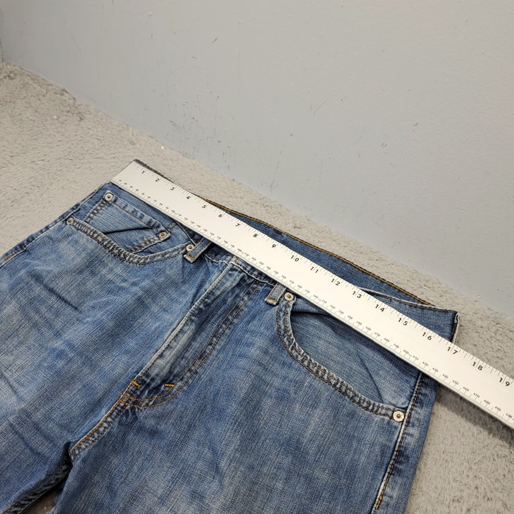 Levi's Levi's 505 Jeans Mens Size 34 Blue Denim Flat Front Red Tab Straight Leg, 5-Pocket, Regular Fit, 100% Cotton, Blue Size US 34 / EU 50 - 5 Thumbnail