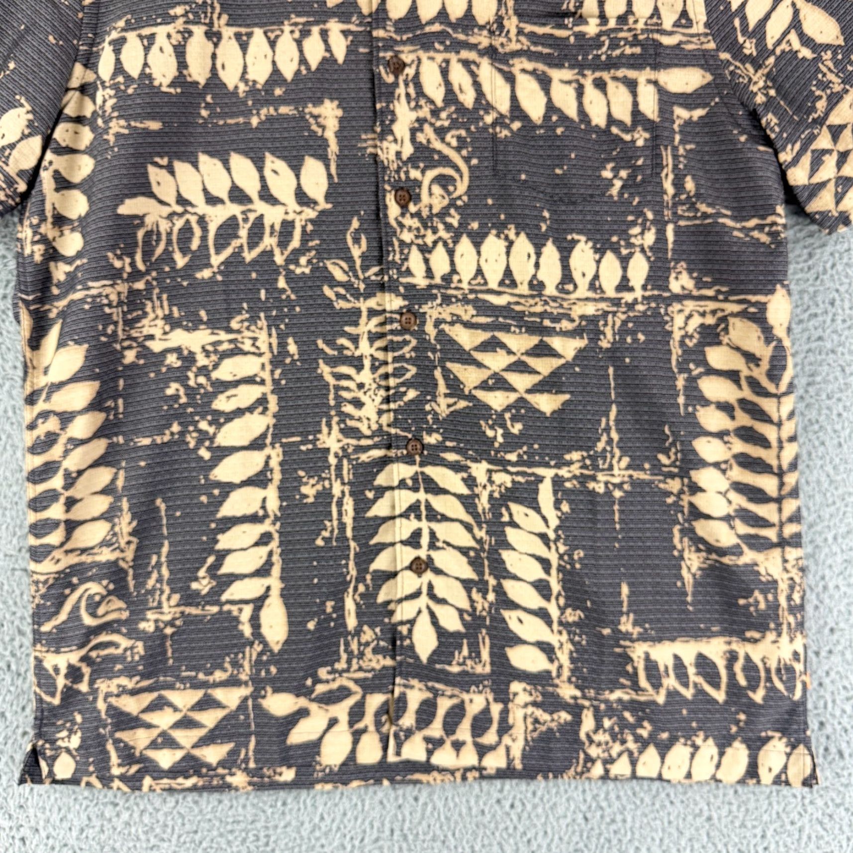 Quiksilver Quiksilver Waterman Button-Up Shirt Mens XXL Beige Floral Short Sleeve Classic Collared SS Size US XXL / EU 58 / 5 - 4 Thumbnail