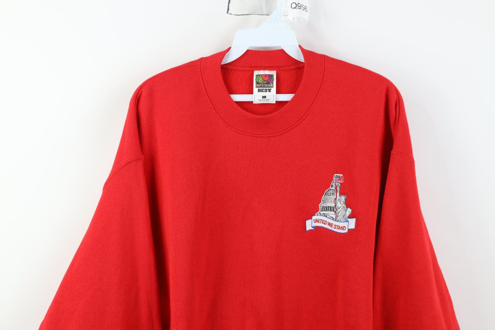 Vintage Deadstock Vintage 90s We Stand Statue of Liberty Sweatshirt Size US L / EU 52-54 / 3 - 2 Thumbnail