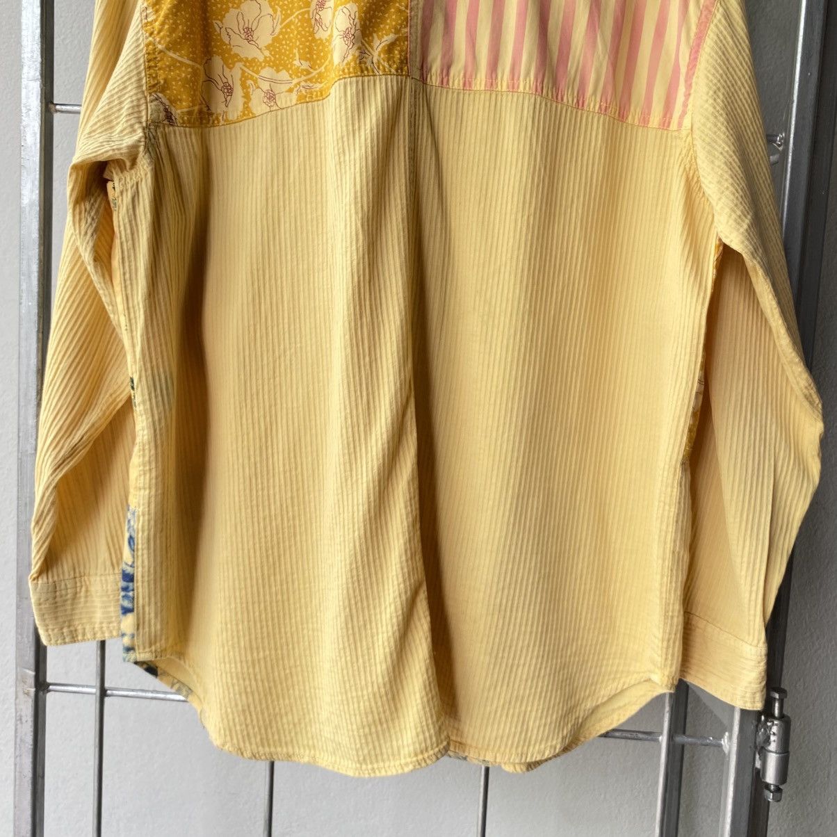 Designer × Japanese Brand MATURIODEA Yellow Patchwork Floral Shirt Size XL / US 12-14 / IT 48-50 - 14 Thumbnail