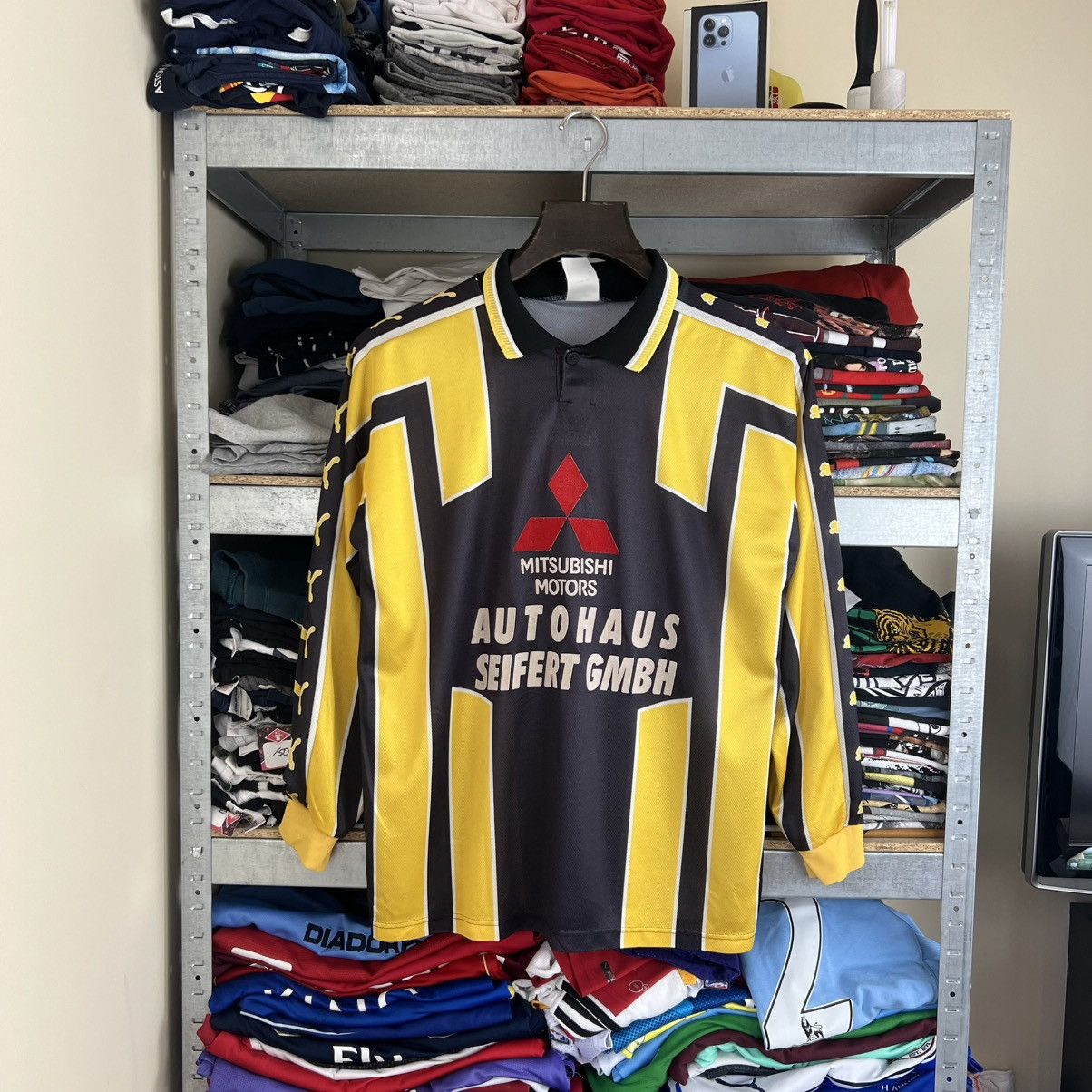 Puma Rare! Puma Grobenhainer FV 13 Soccer Jersey Shirt Sleeve 90s Size US L / EU 52-54 / 3 - 1 Thumbnail