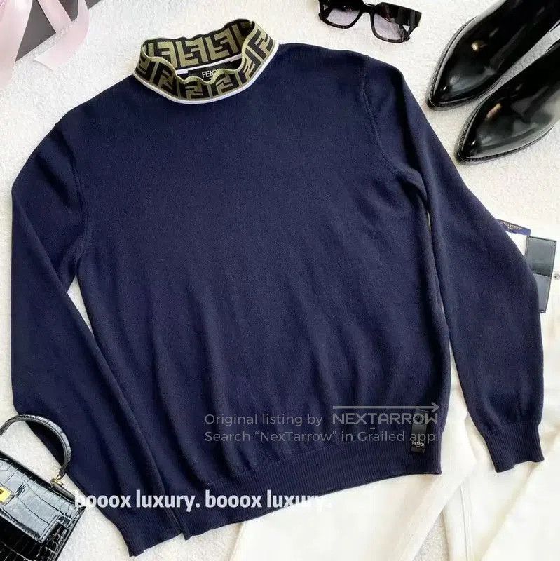 Fendi Fendi Navy Wool Women's Sweater . Size XXS / US 00 / IT 34 - 4 Thumbnail
