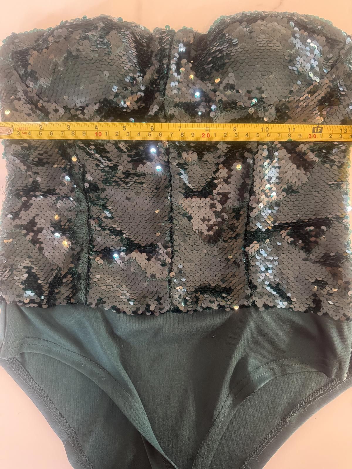 Other Zara Emerald Green Sequin bodysuit Coachella 2026 cod.1396 Size S / US 4 / IT 40 - 5 Thumbnail