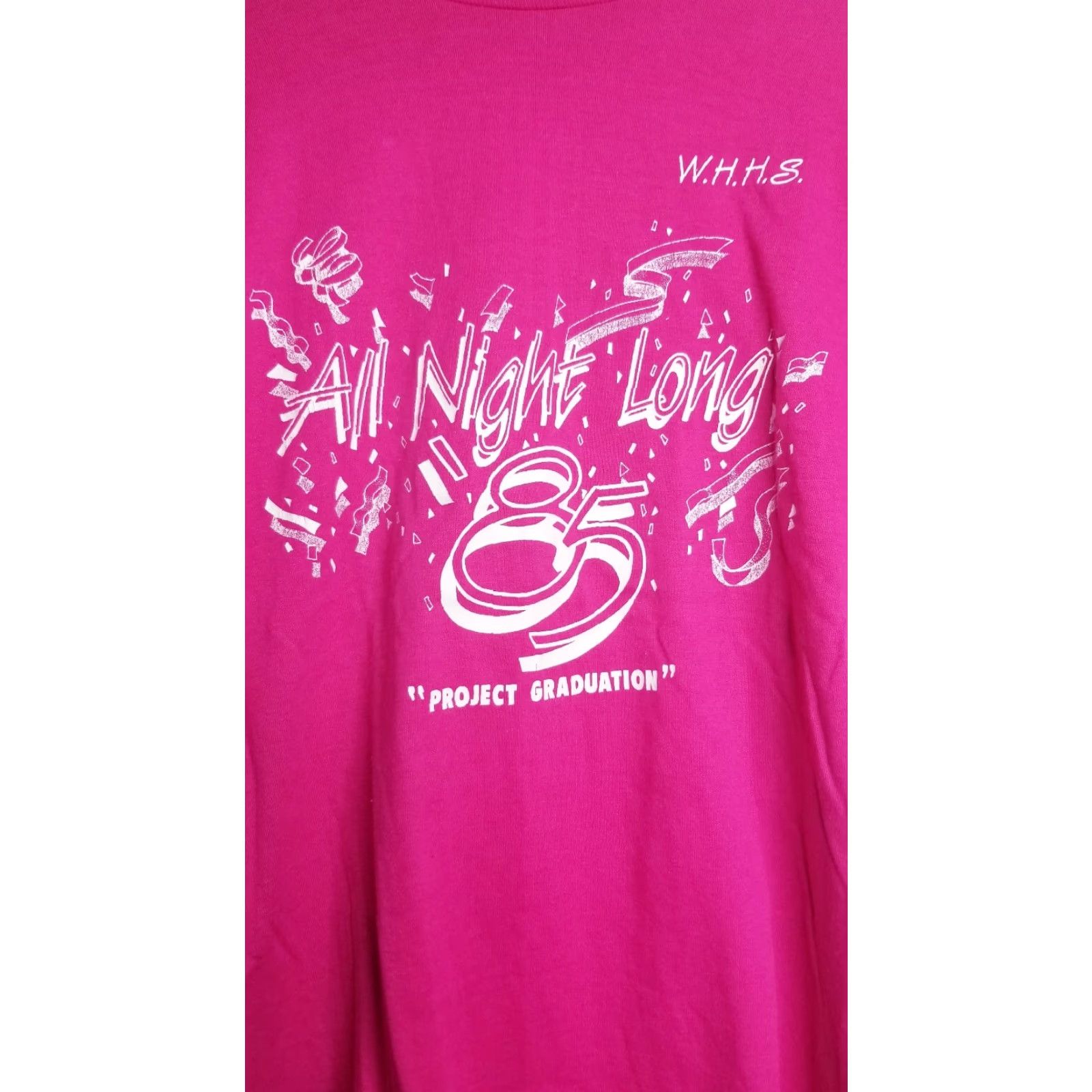 Velva Sheen 80s VTG Mens M All Night Long Project Graduation 1985 T Shirt Winter Haven High Size US M / EU 48-50 / 2 - 2 Thumbnail