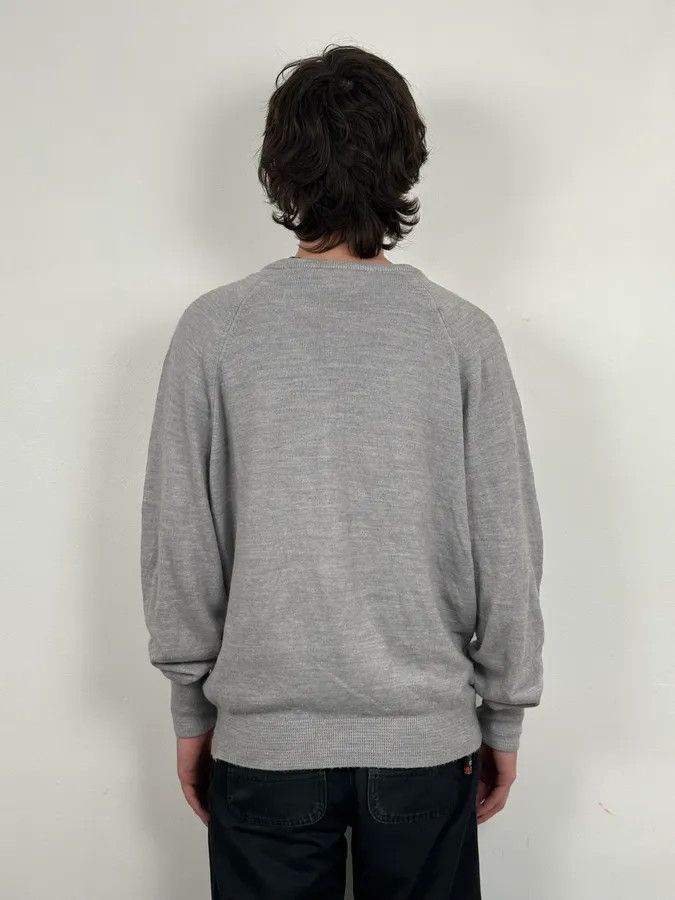 Dior 1990s Christian Dior Grey V-Neck Sweater Size US M / EU 48-50 / 2 - 3 Thumbnail