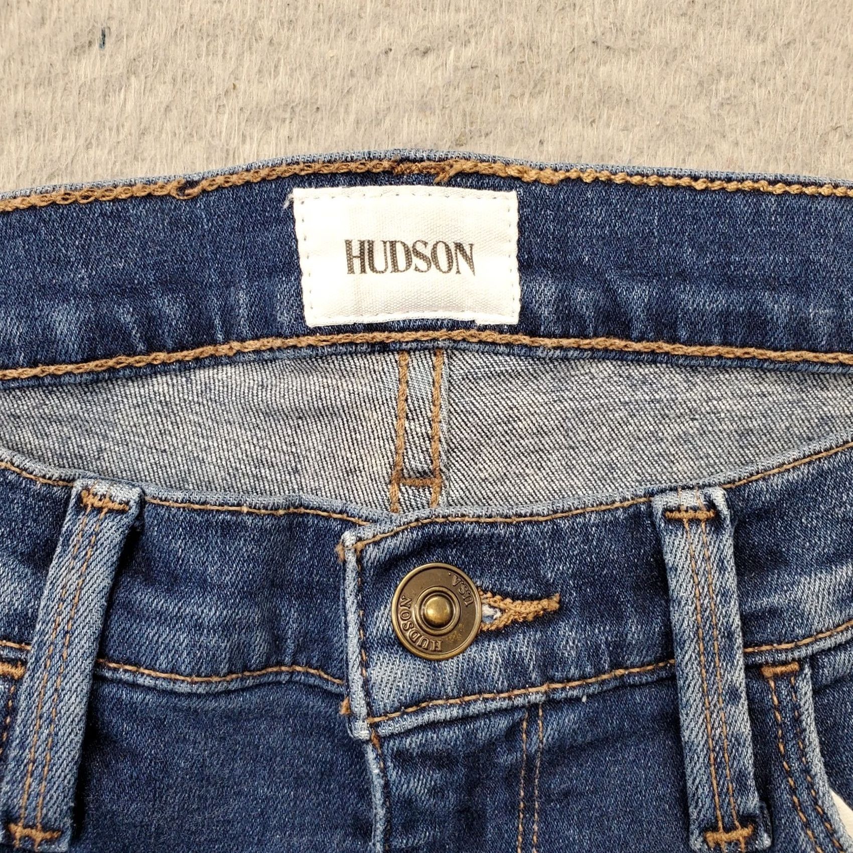 Hudson Hudson Skinny Jeans Women's 26 Blue Denim Cotton Natalie Cas Flat Front Jeans Size 26" / US 2 / IT 38 - 7 Thumbnail