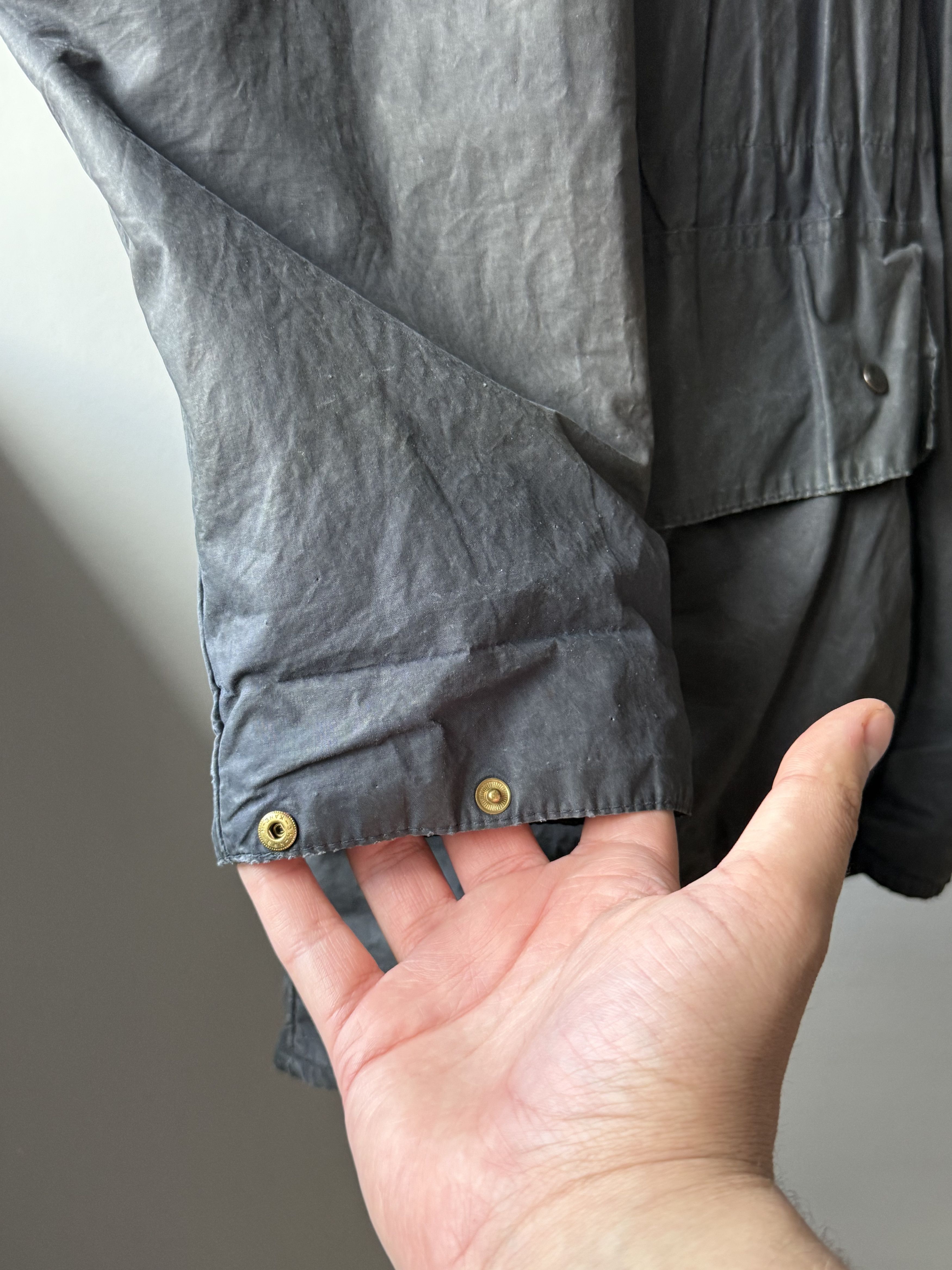 Barbour Vintage Barbour A6 Lined Durham Waxed Cotton Hooded Jacket Size US M / EU 48-50 / 2 - 11 Thumbnail