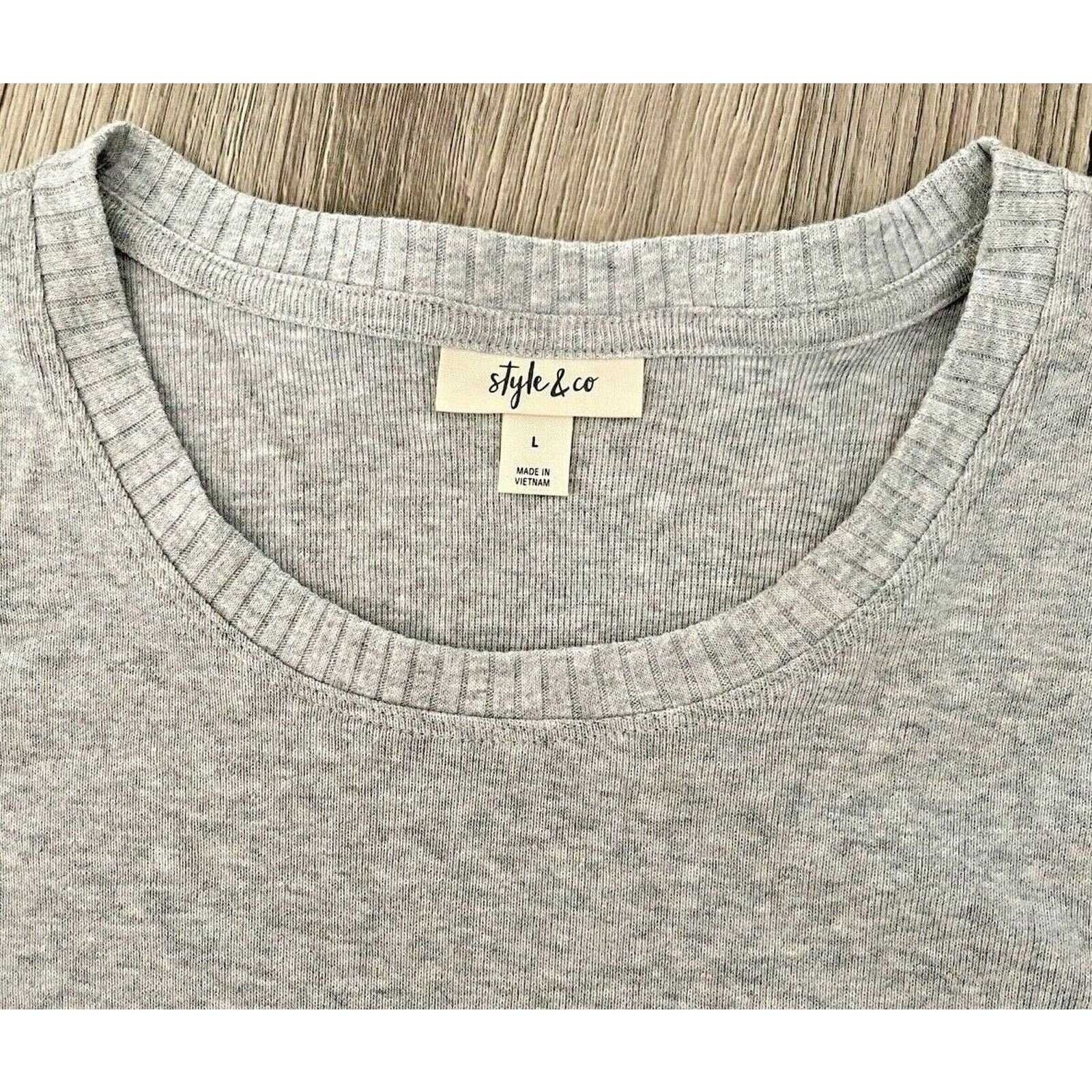 Other Style & Co Lounge Heather BridgeHem Pullover Sweater LARGE Size L / US 10 / IT 46 - 5 Thumbnail