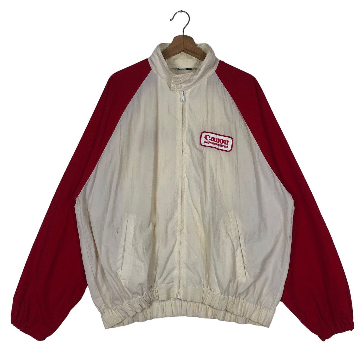 Japanese Brand 🔥90’s Vintage Bomber Jacket Canon Big Logo Spel Out Size US L / EU 52-54 / 3 - 1 Thumbnail