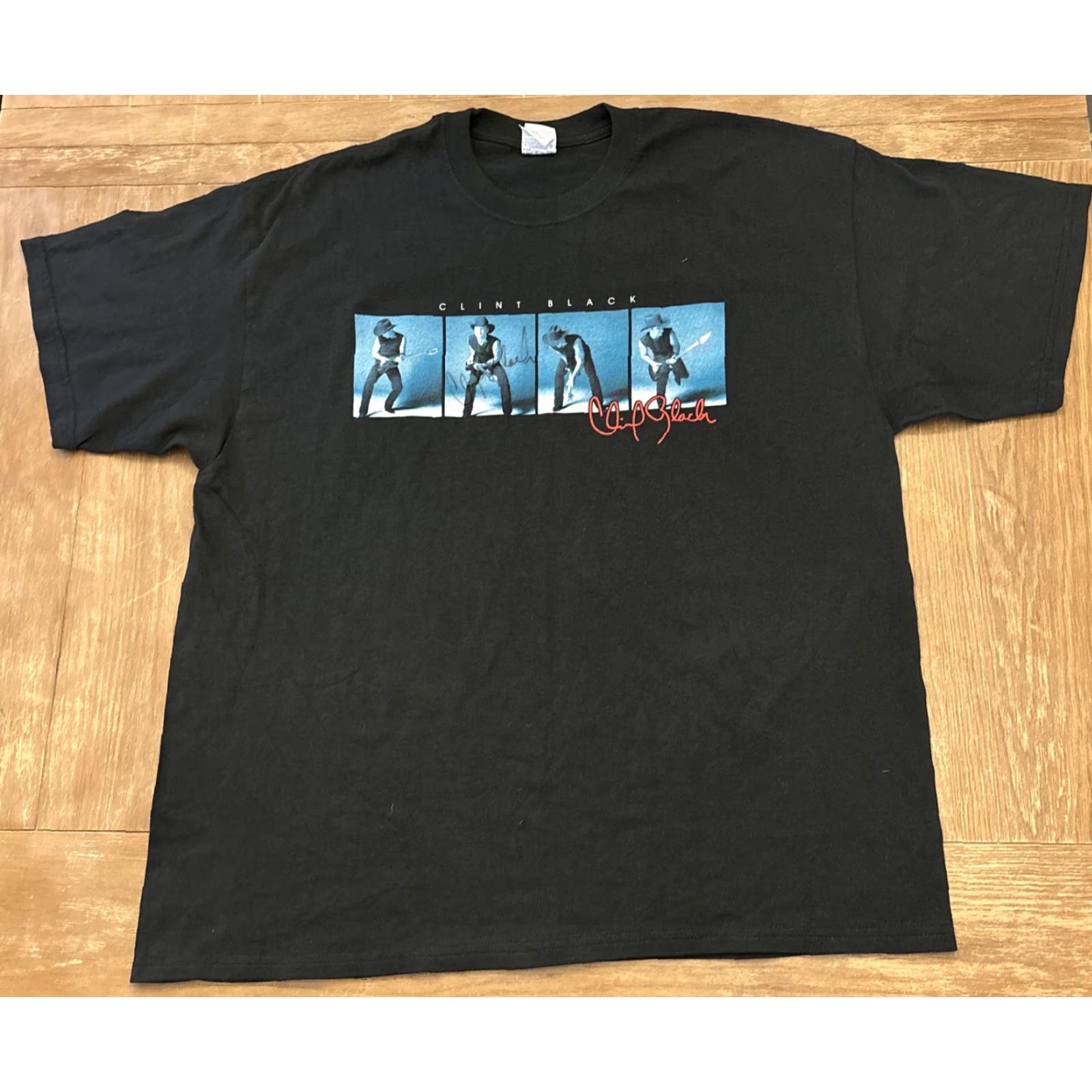 Gildan VINTAGE Clint Black Autographed T-Shirt 2XL Black Country Music 2003 Mens Size US XXL / EU 58 / 5 - 2 Thumbnail