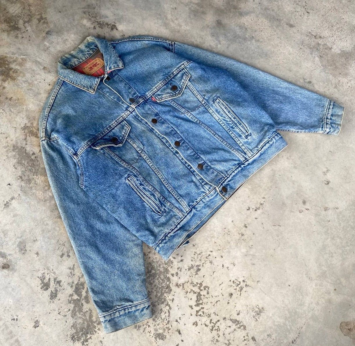 Levi's Vintage Clothing Vintage 90s Levi’s Blanket Lined Denim Trucker Jacket USA Size US M / EU 48-50 / 2 - 4 Thumbnail