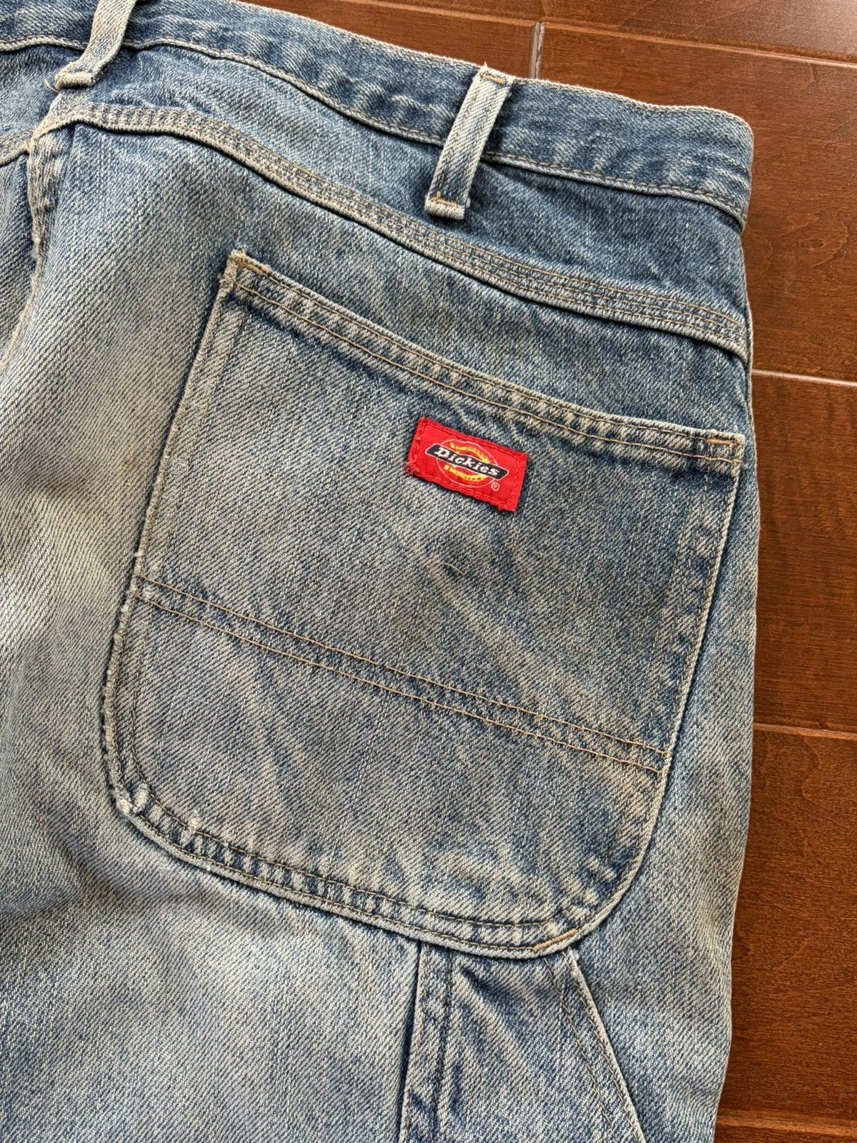 Dickies Vintage Faded Thrashed Dickies Double Knee Denim Blue Jeans Size US 36 / EU 52 - 5 Thumbnail