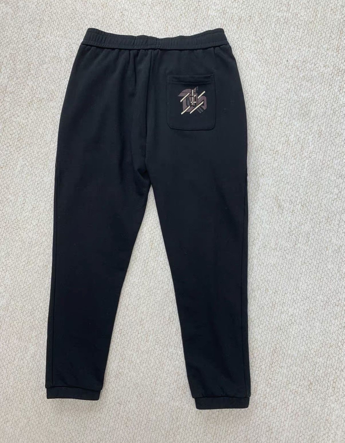 Hermes HERMÈS Black Jogger Pants with Horse Leather Embroidery Size US 36 / EU 52 - 8 Thumbnail