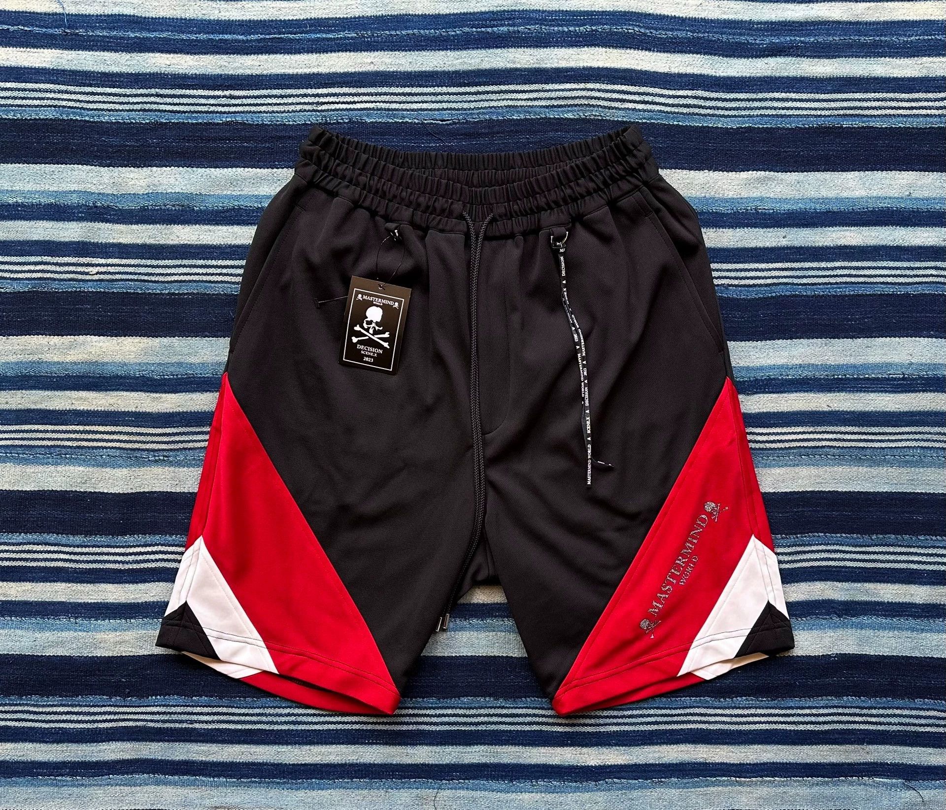 Mastermind Japan MMJ 23SS Skull Black/Red Color Blocked Short Size US 29 - 1 Thumbnail