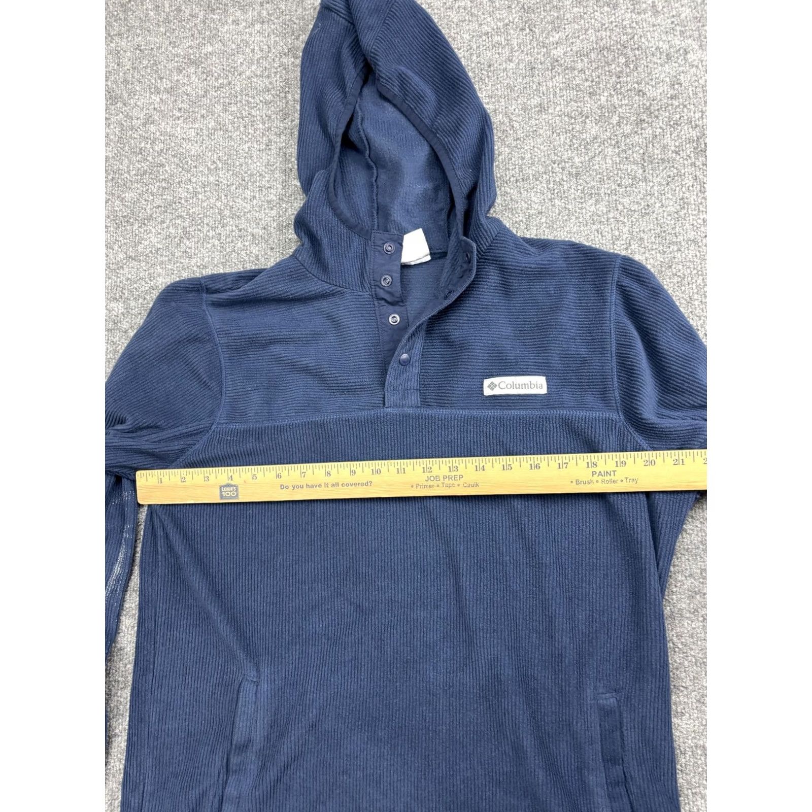 Vintage Columbia Hoodie Mens Medium Blue Snap Henley Fleece Pullover Pockets Logo Size US M / EU 48-50 / 2 - 4 Thumbnail