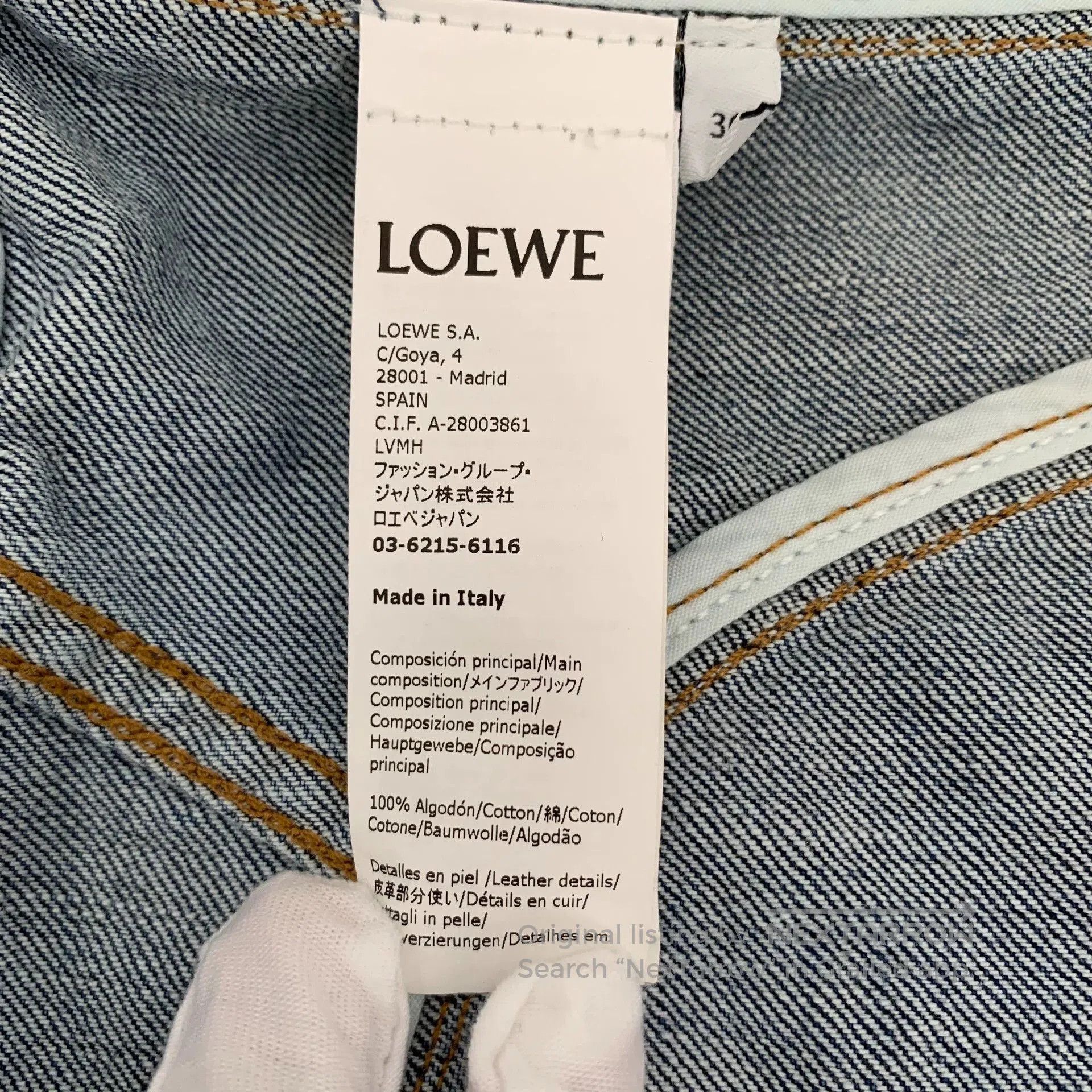 Loewe Loewe Blue Denim Asymmetric Jacket. Size US XS / EU 42 / 0 - 8 Thumbnail