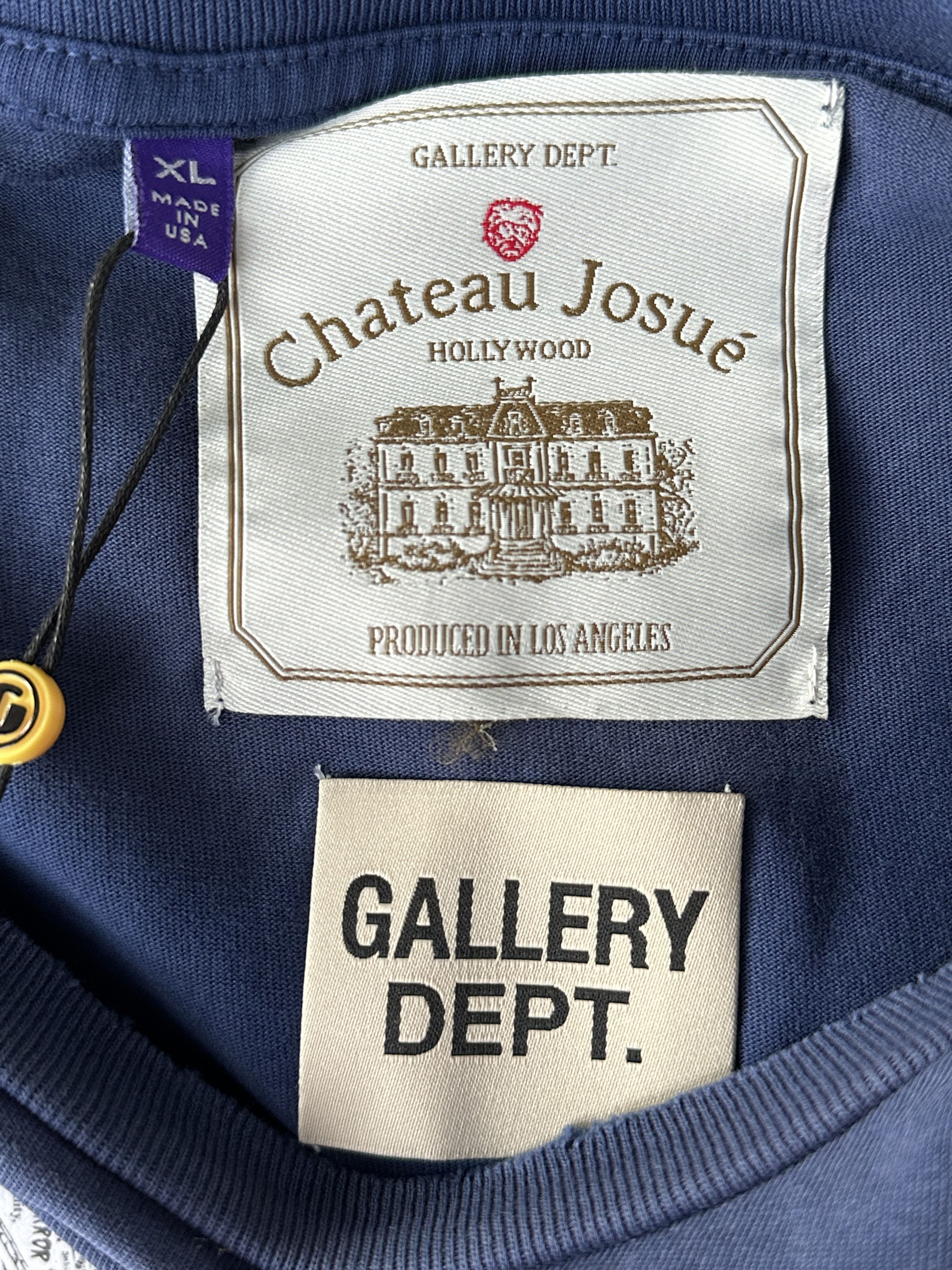 Gallery Dept. Gallery Dept Blue & White Chateau Ranch Logo T-Shirt Size US L / EU 52-54 / 3 - 3 Thumbnail
