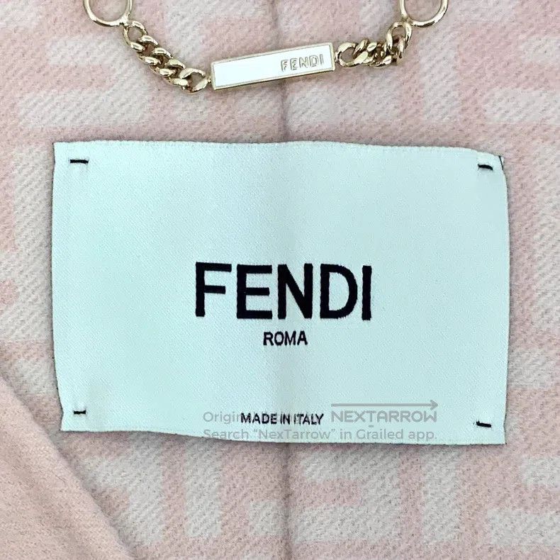 Fendi Fendi 22 Model Blush Pink Lining Logo Monogram Printed Woo Size XS / US 0-2 / IT 36-38 - 5 Thumbnail