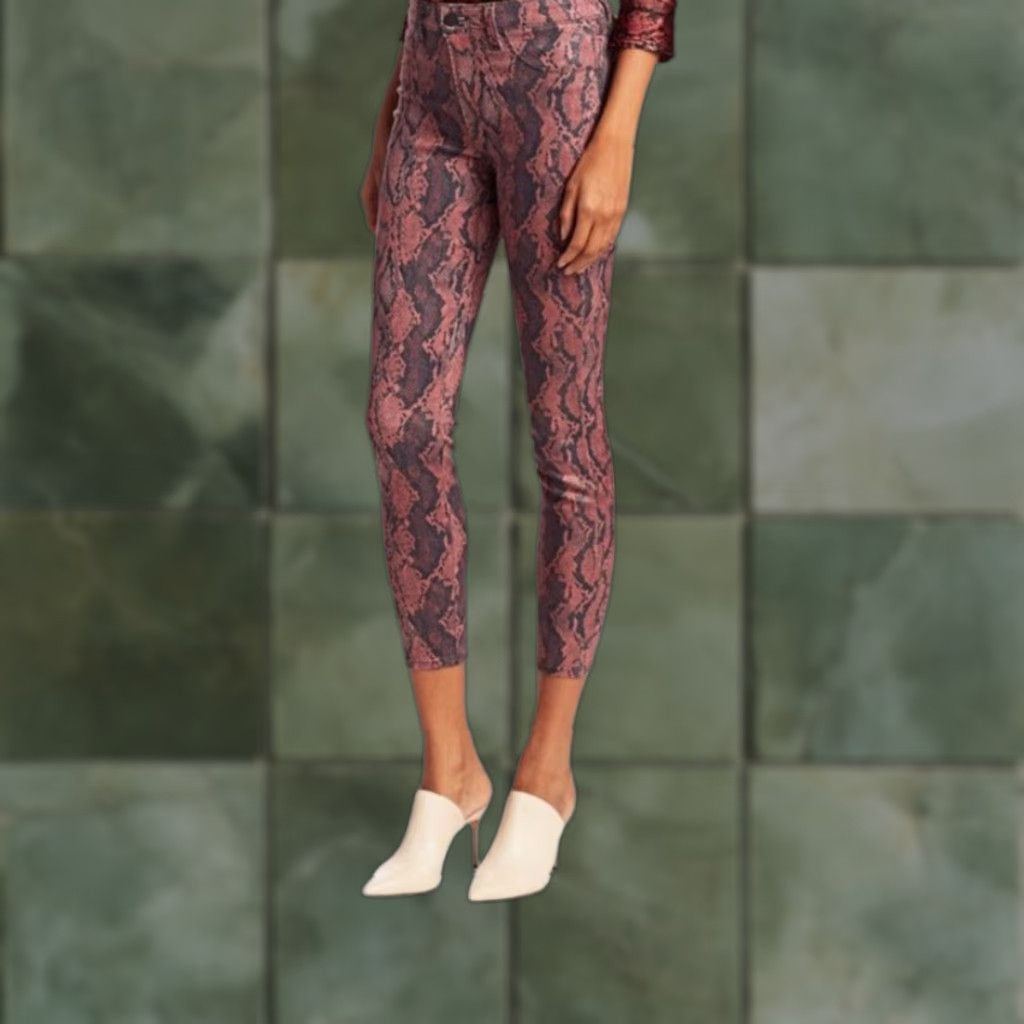 L'AGENCE VINTAGE L'AGENCE Margot Jeans Pants Slim High Rise (now Mid Rise) Garnet Aurora 24 25x25.5 Womens Size 42" / US 20 - 1 Thumbnail