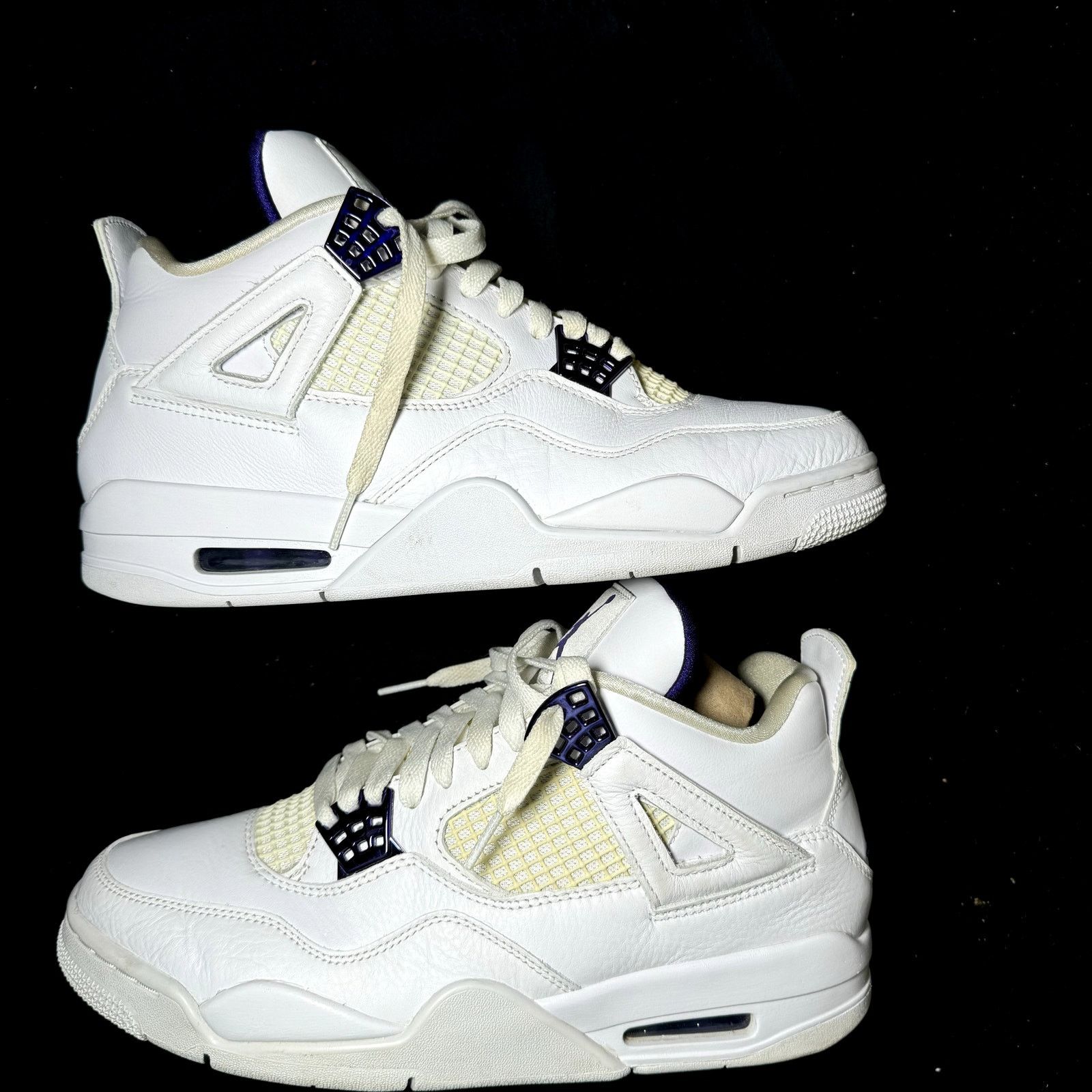 Jordan Brand × Nike Size 9.5 - Air Jordan 4 Retro Purple Metallic Men's Shoes Size US 9.5 / EU 42-43 - 2 Thumbnail