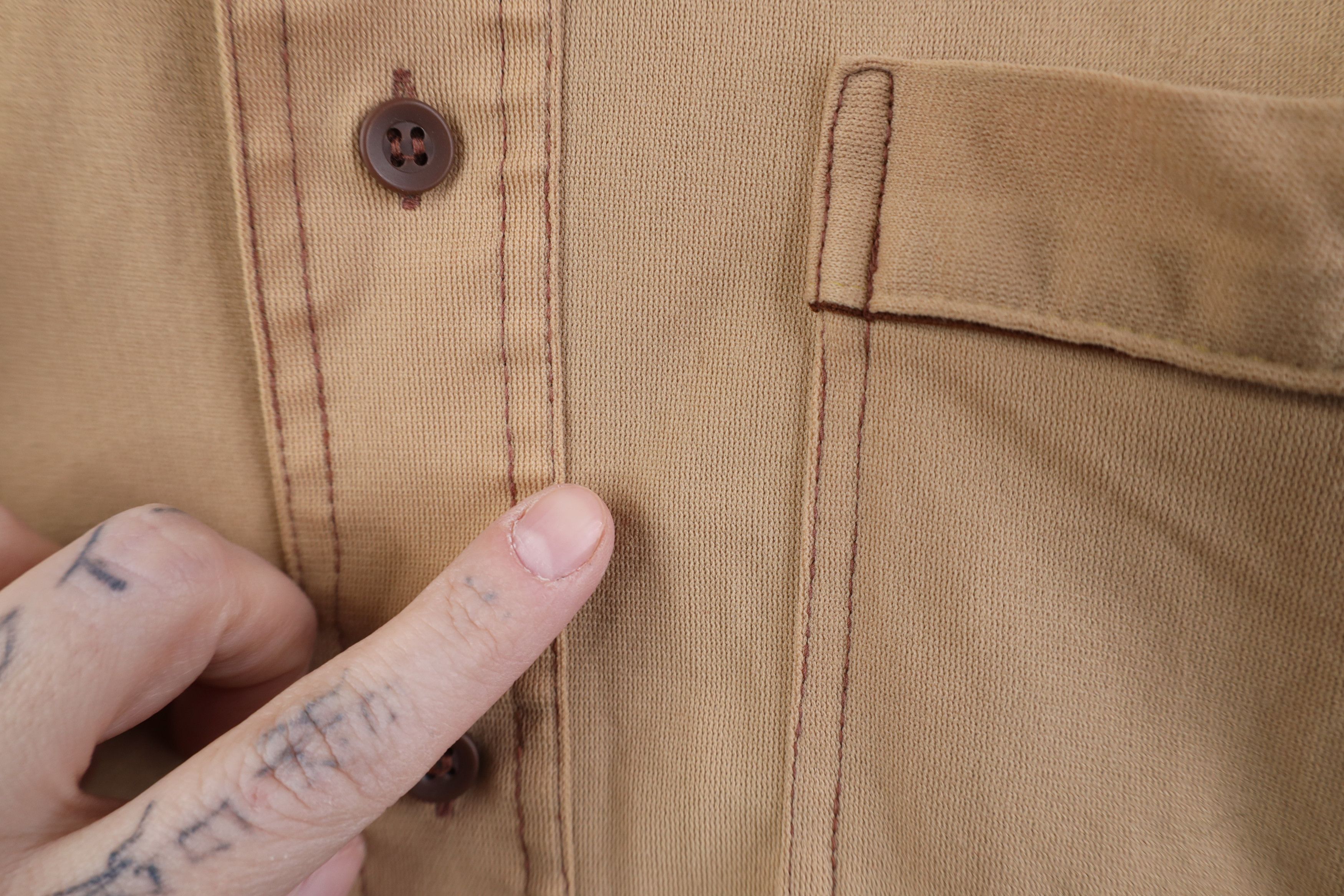 Vintage Vintage 60s 70s Streetwear Dagger Collar Knit Button Shirt Size US S / EU 44-46 / 1 - 10 Thumbnail