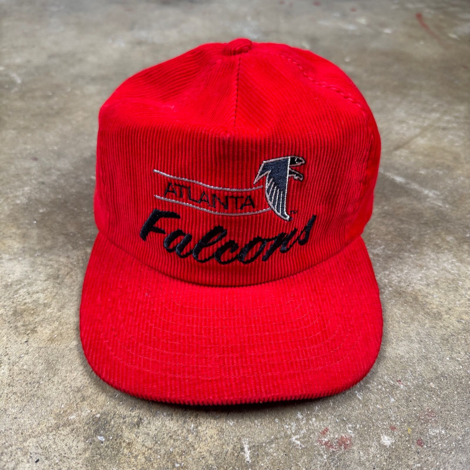 Other Vintage Atlanta Falcons Red Corduroy Snapback Hat Annco NFL Size ONE SIZE - 1 Thumbnail