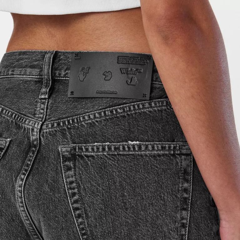 Off-White o1y1225 Denim Short in Dark Gray Size 26" / US 2 / IT 38 - 5 Thumbnail