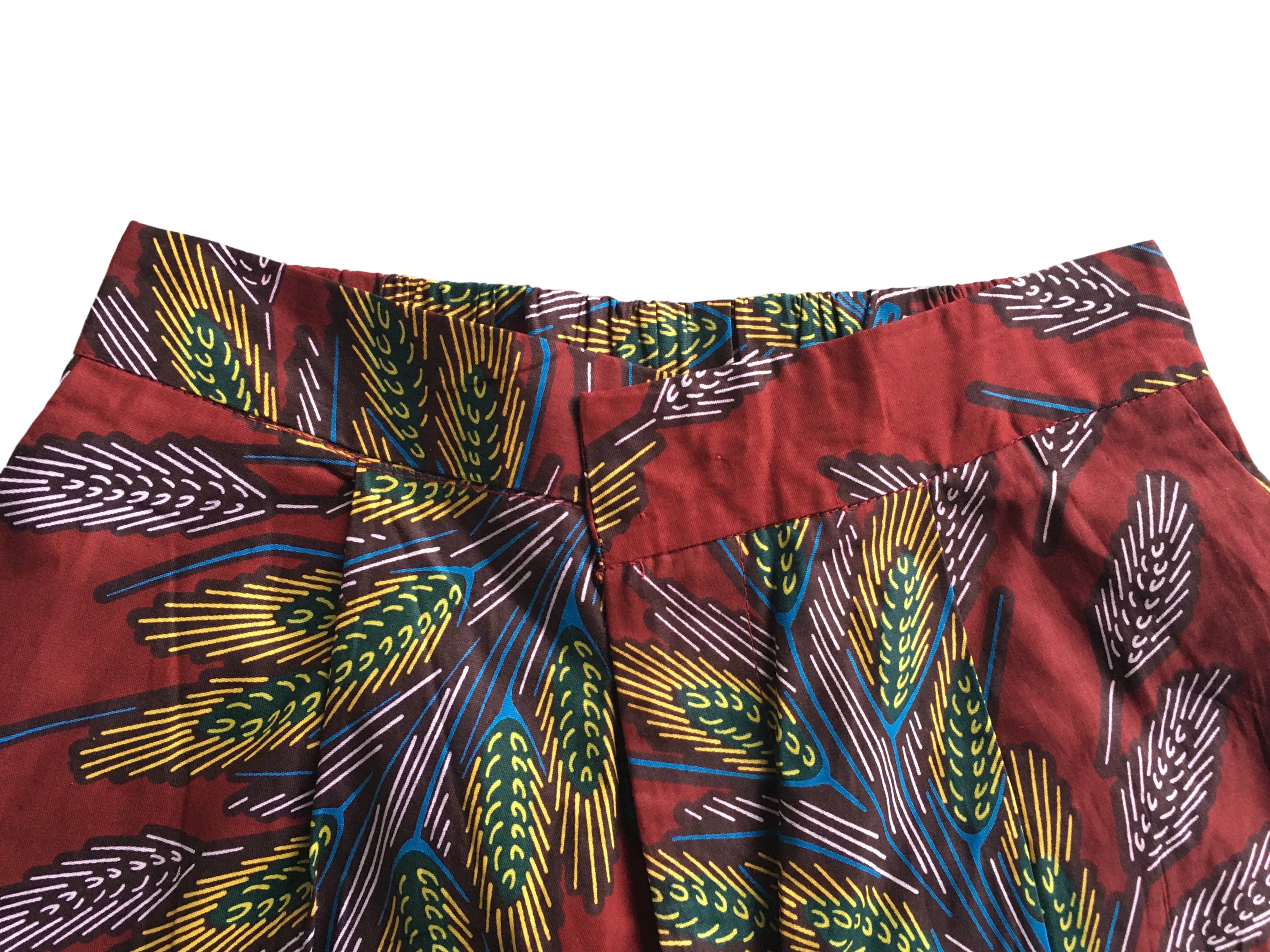 Other Vintage Pants African Print Women Fitted Pant Size 36" / US 14 / IT 50 - 2 Thumbnail