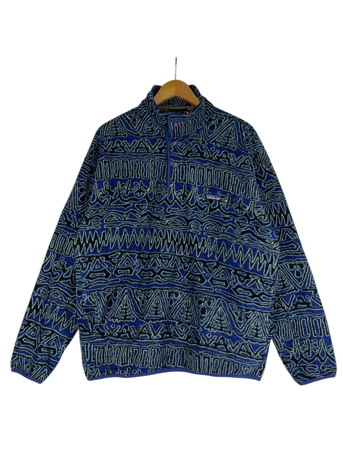 Patagonia 🔥 F1998 Patagonia Synchilla Primetive Printed Snap-T Fleece Size US L / EU 52-54 / 3 - 8 Thumbnail