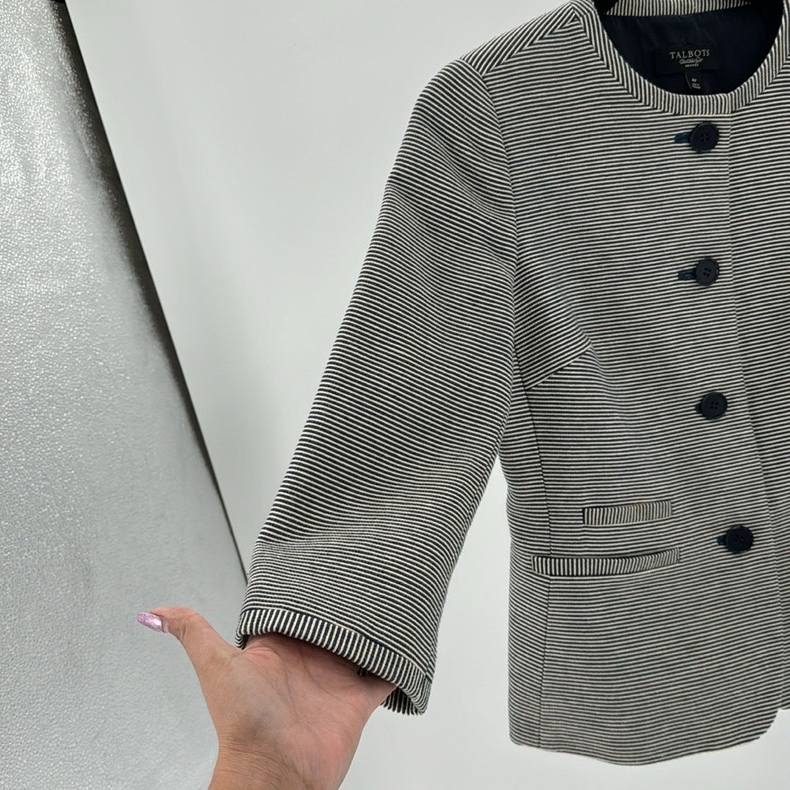 Other TALBOTS THE JACKIE FIT Button Down Blazer jacket striped Size S / US 4 / IT 40 - 8 Thumbnail