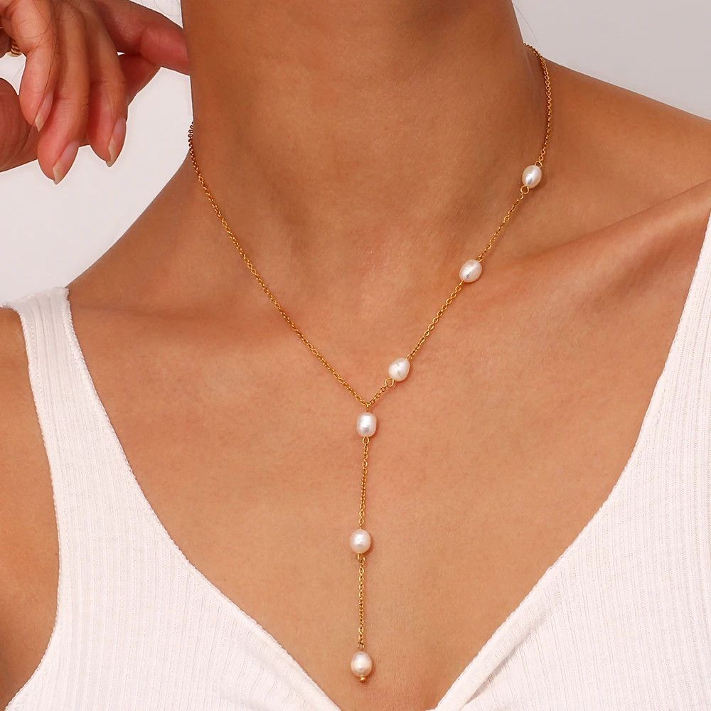 Jewelry × Vintage Freshwater Pearl Chain Necklace Size ONE SIZE - 1 Thumbnail