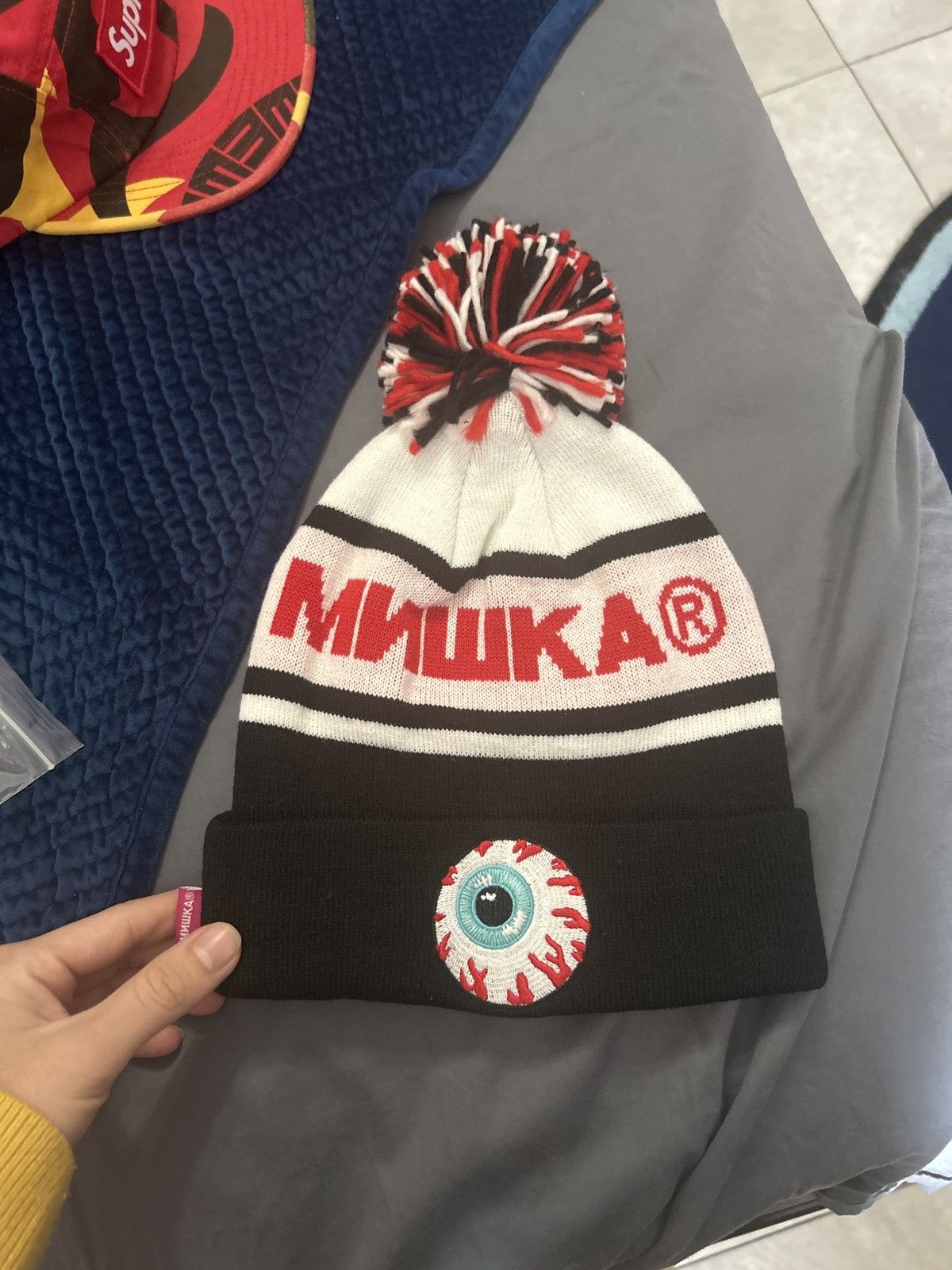 Mishka Mishka Eyeball Pom Beanie Size ONE SIZE - 1 Thumbnail